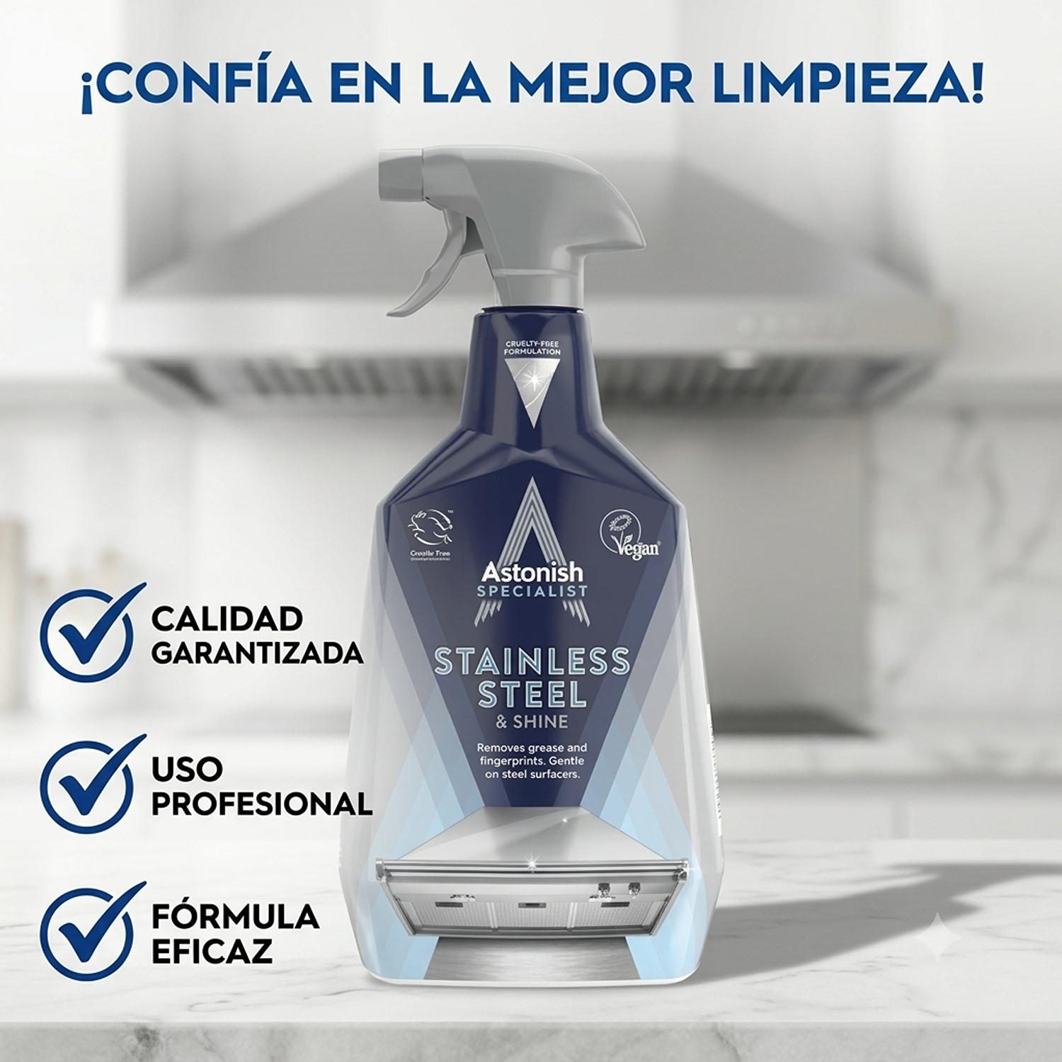 Limpiador y Brillador Astonish Acero Inoxidable 750ml-4
