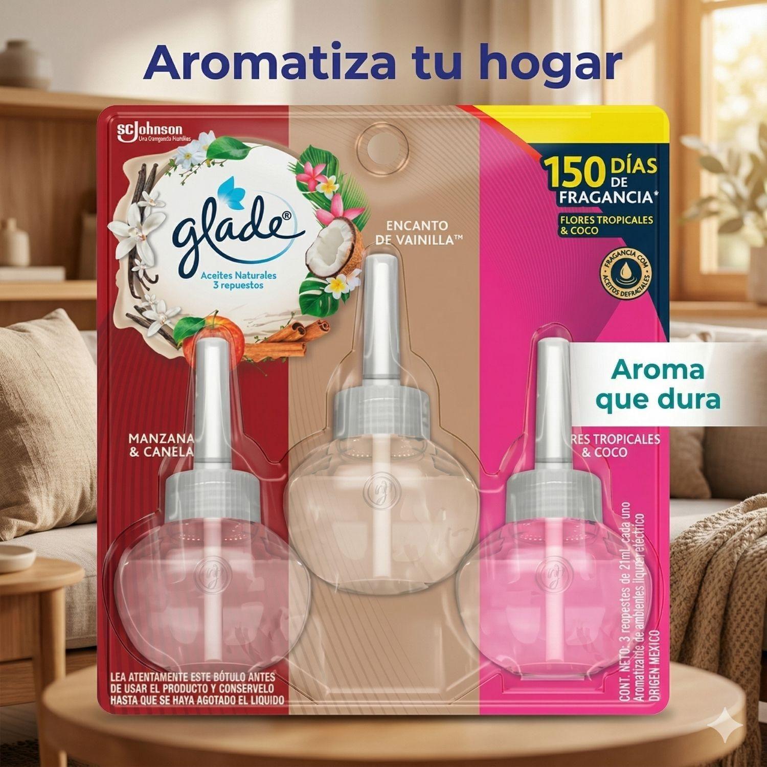 Recarga Glade Aceite Natural Surtido 21ml x3 Unid-5