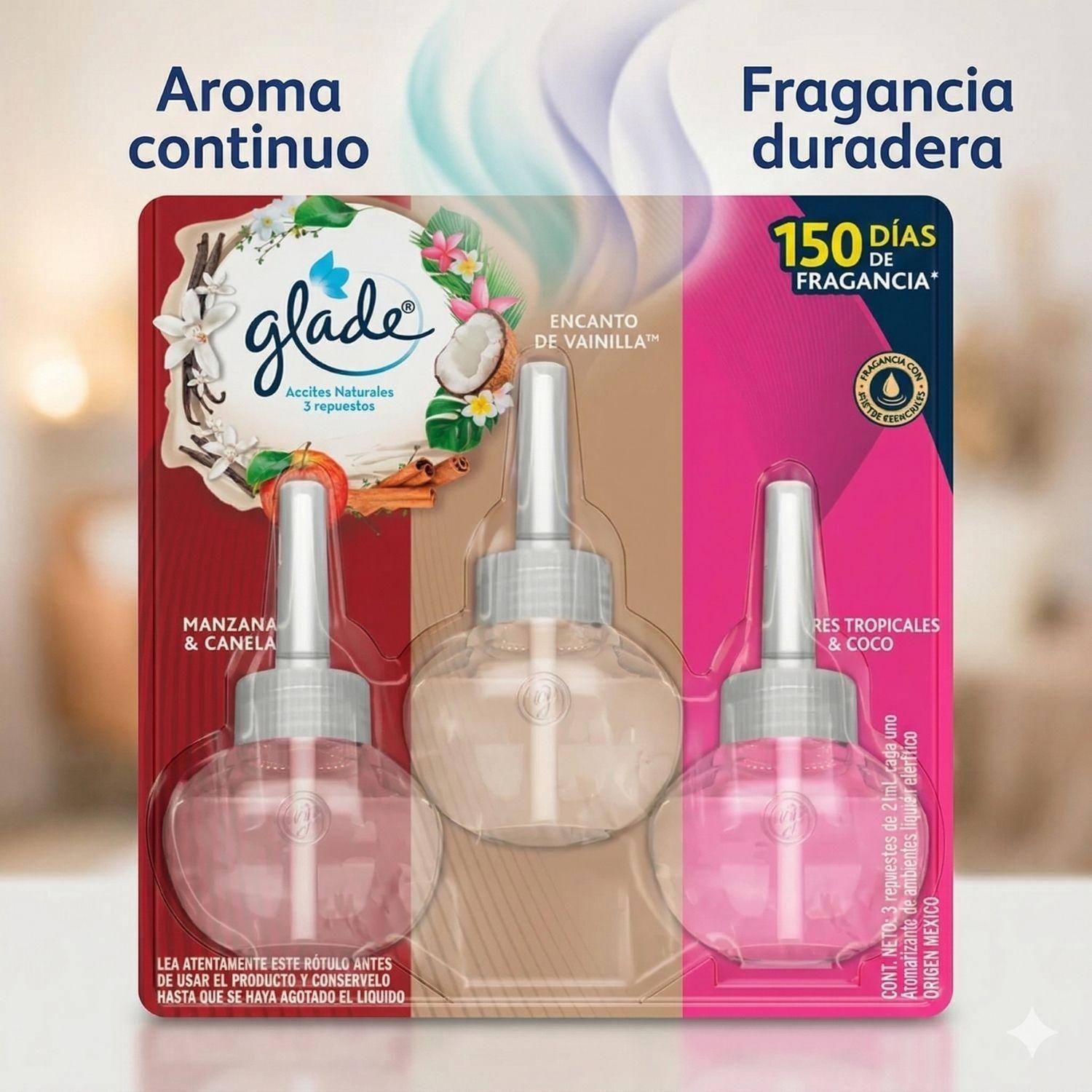 Recarga Glade Aceite Natural Surtido 21ml x3 Unid-6