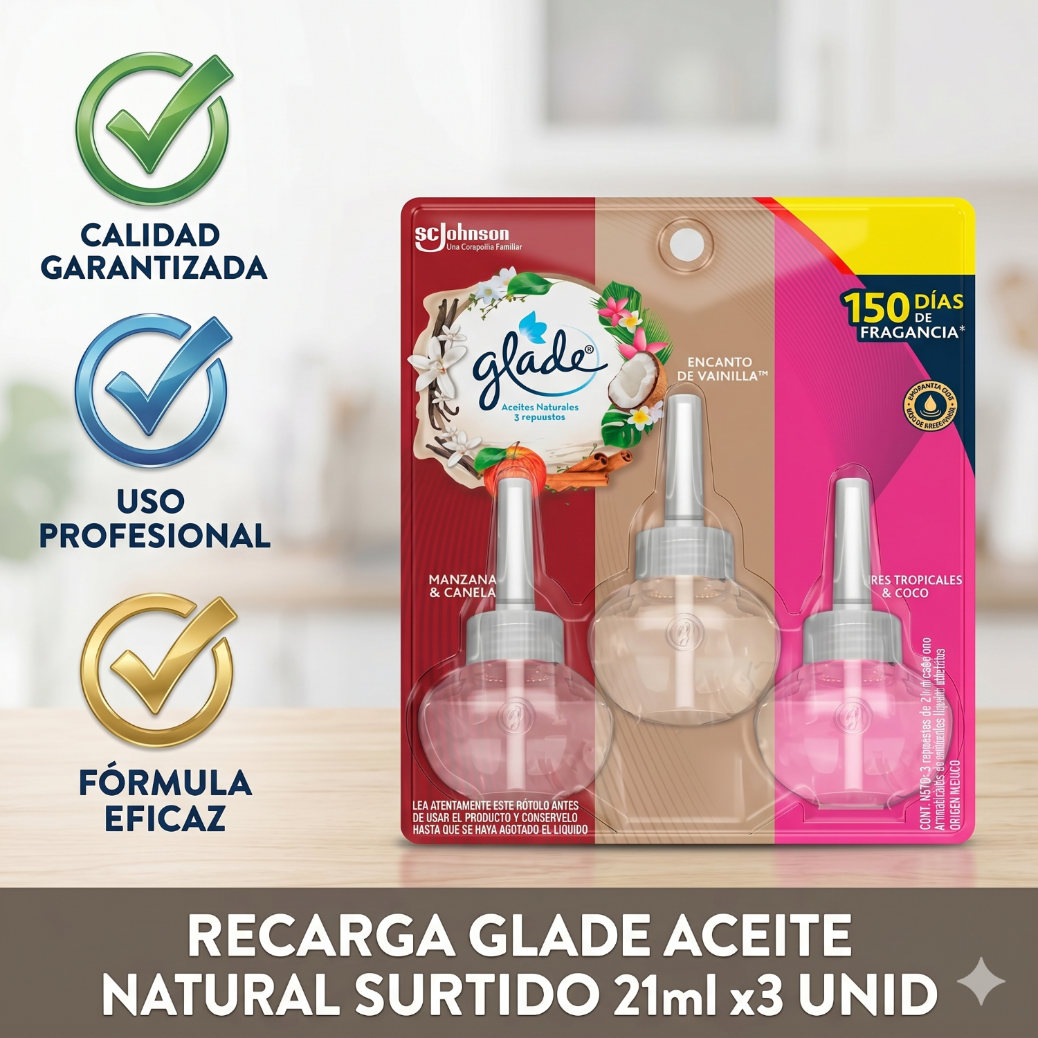 Recarga Glade Aceite Natural Surtido 21ml x3 Unid-5
