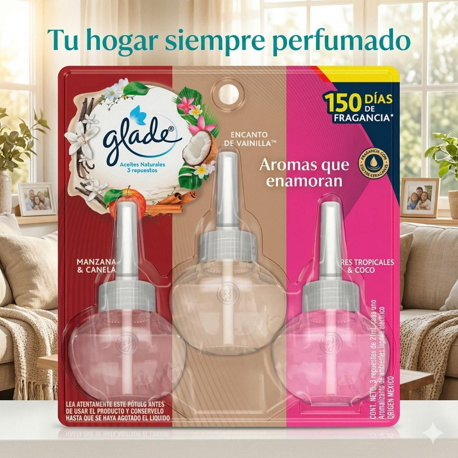 Recarga Glade Aceite Natural Surtido 21ml x3 Unid-6