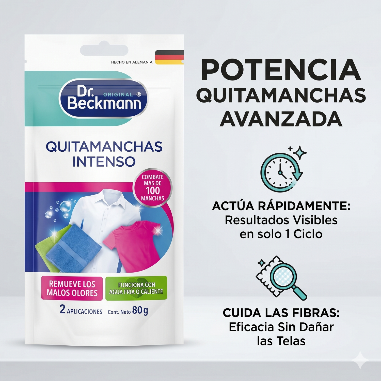 Dr. Beckmann Quitamanchas Ropa Blanca y Color 80 g-1