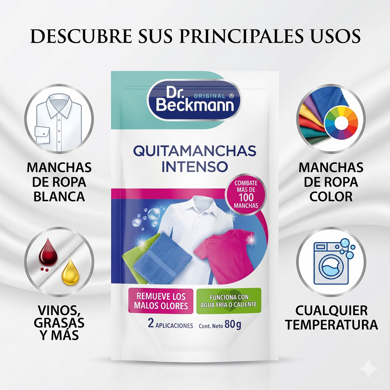 Dr. Beckmann Quitamanchas Ropa Blanca y Color 80 g-3