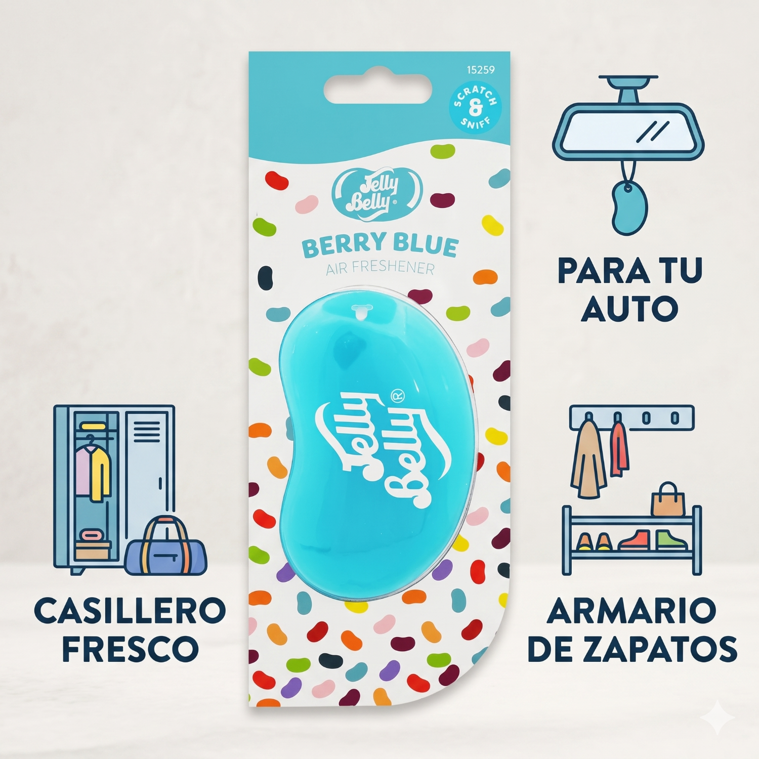 Aromatizante Jelly Belly 3D Berry Blue - Arándano 1 un.-3
