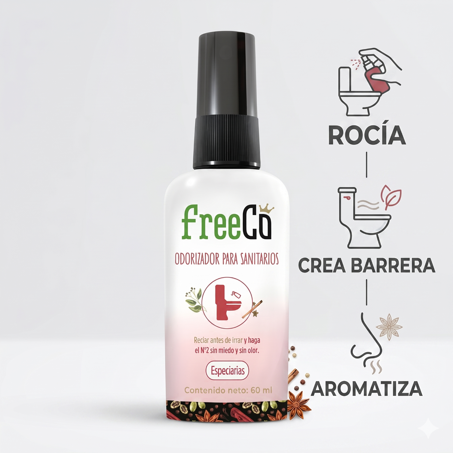 Desodorante Para Inodoros Freeco Especias 60 ml-3