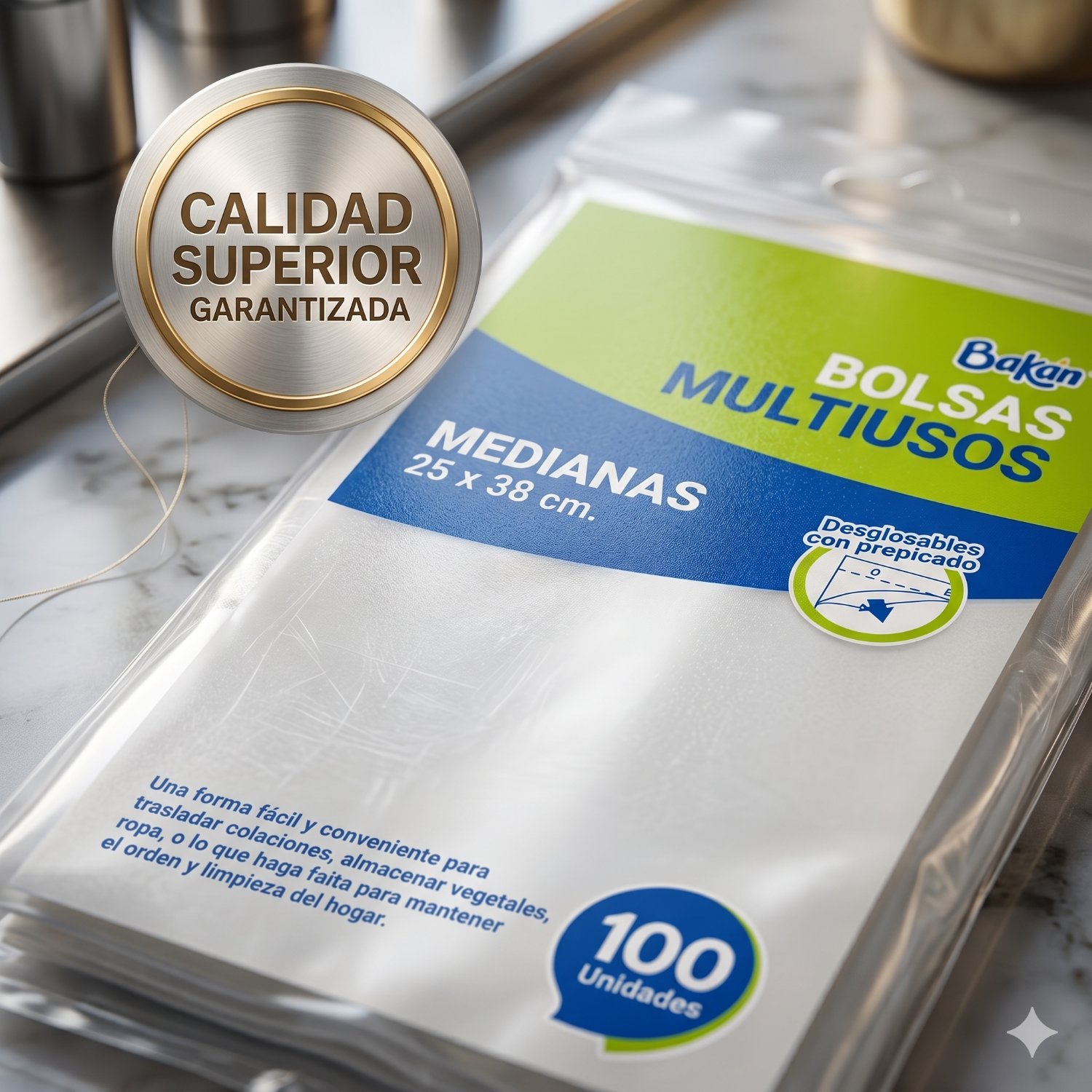 Bolsas Multiuso Bakan 25x38 Bolsa Taco Mediana 100 Unidades-5