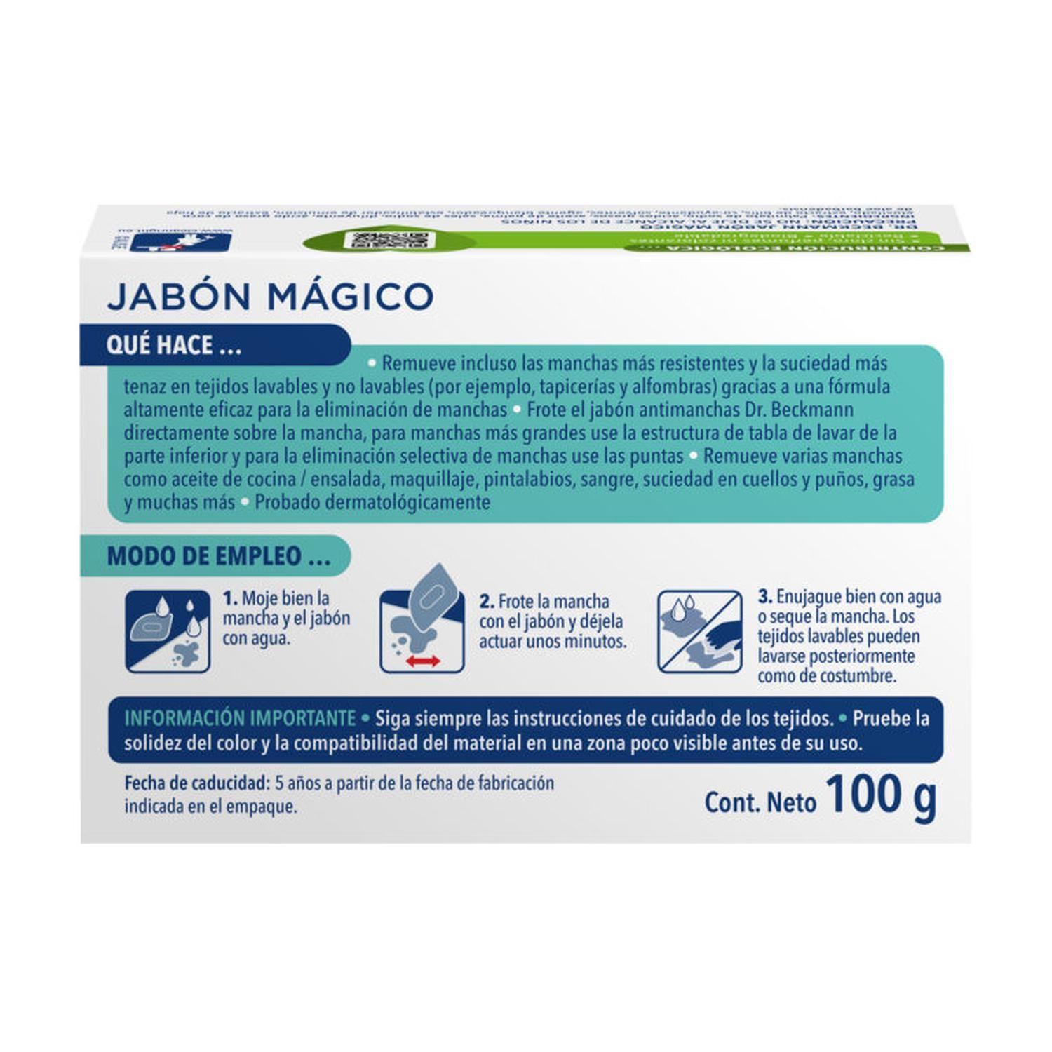 Jabón Mágico Quitamanchas Para Ropa Y Tapicería 100grs-2