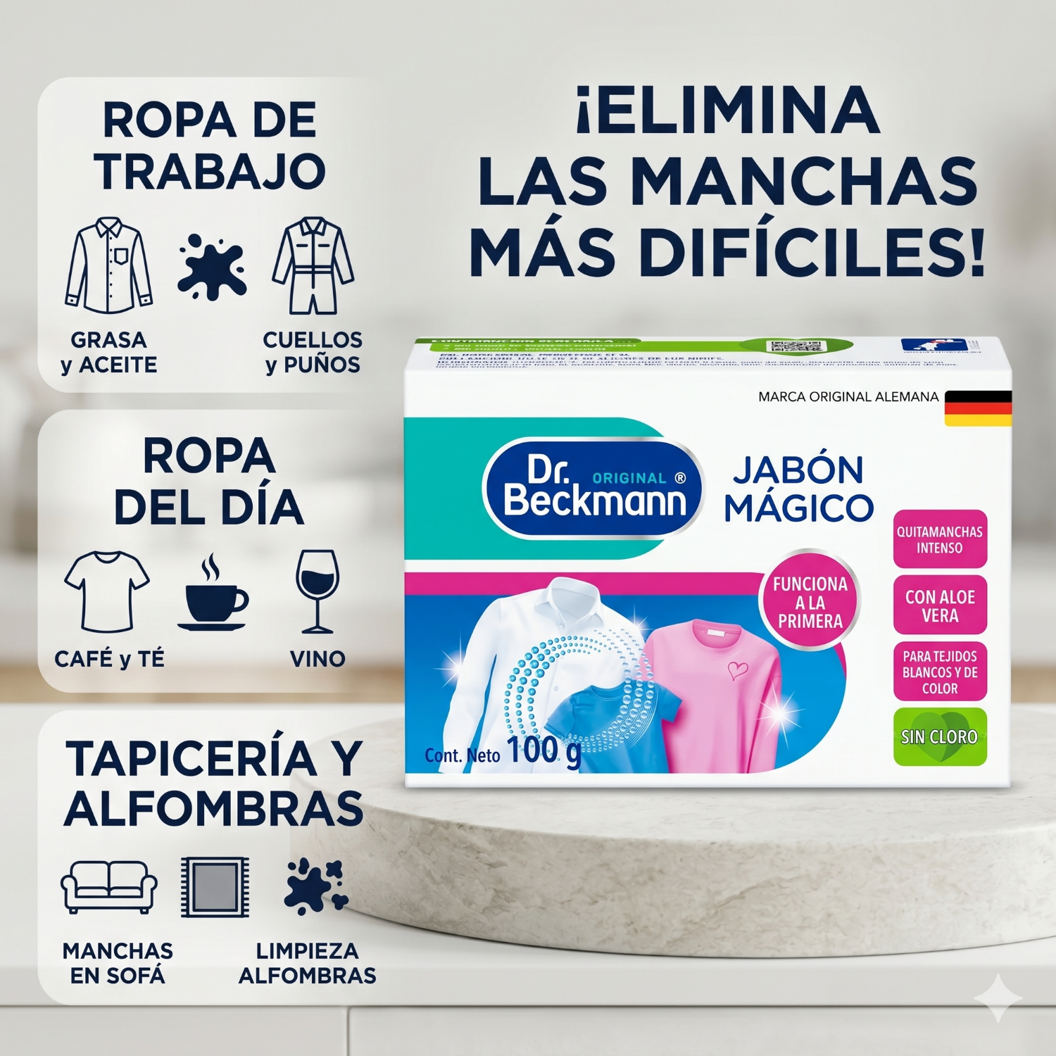 Jabón Mágico Quitamanchas Para Ropa Y Tapicería 100grs-3