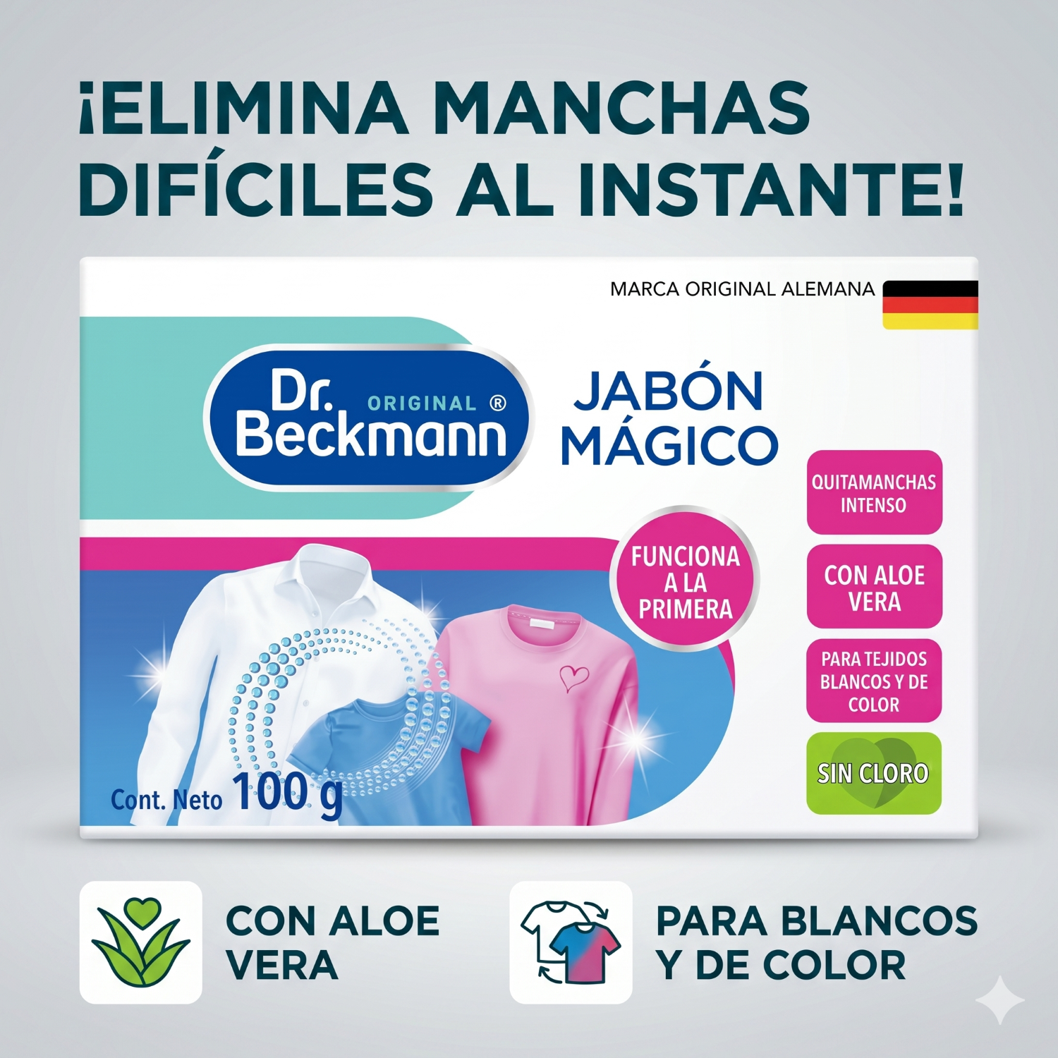 Jabón Mágico Quitamanchas Para Ropa Y Tapicería 100grs-1
