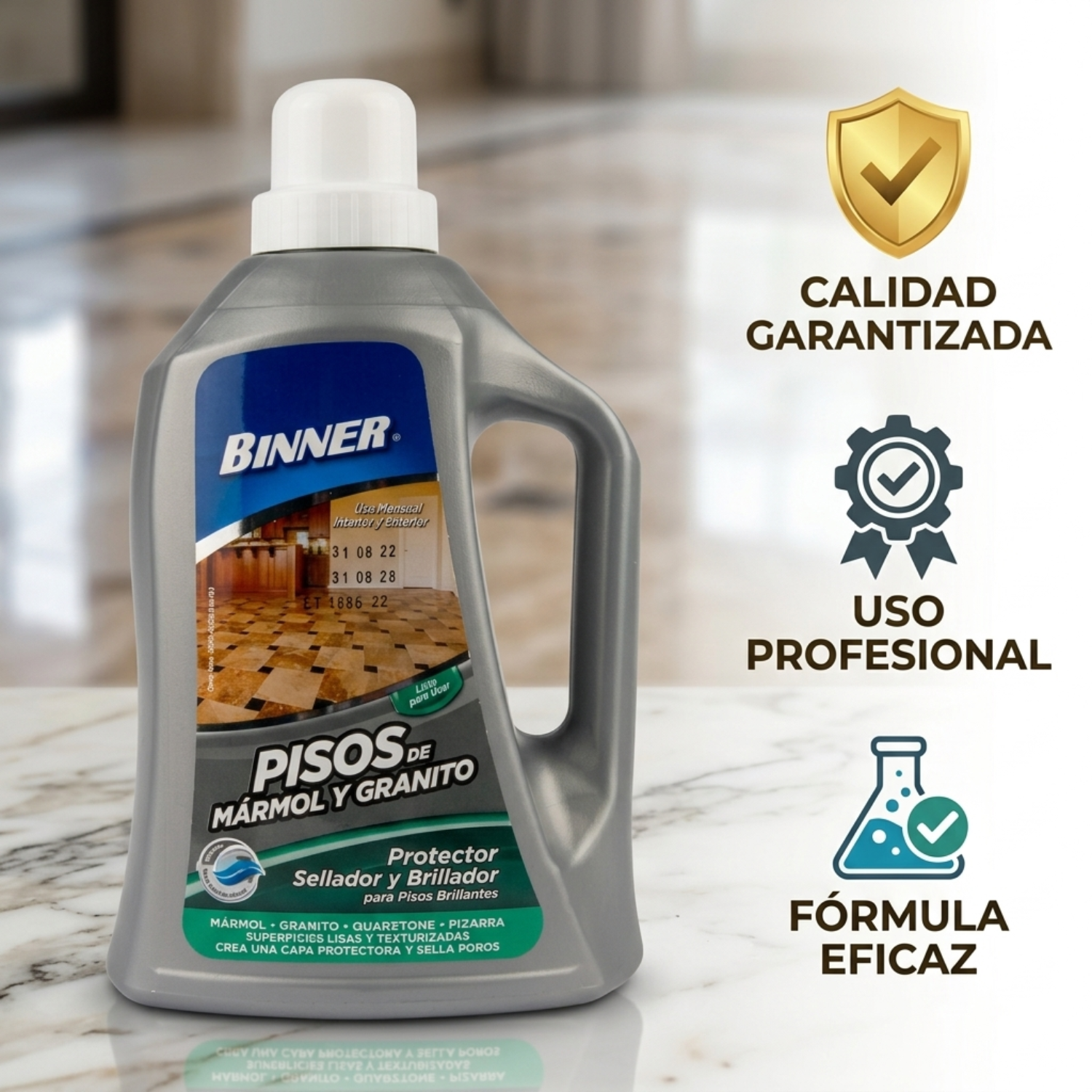 Protector, Sellador Y Abrillantador De Marmol Y Granito 1l-4