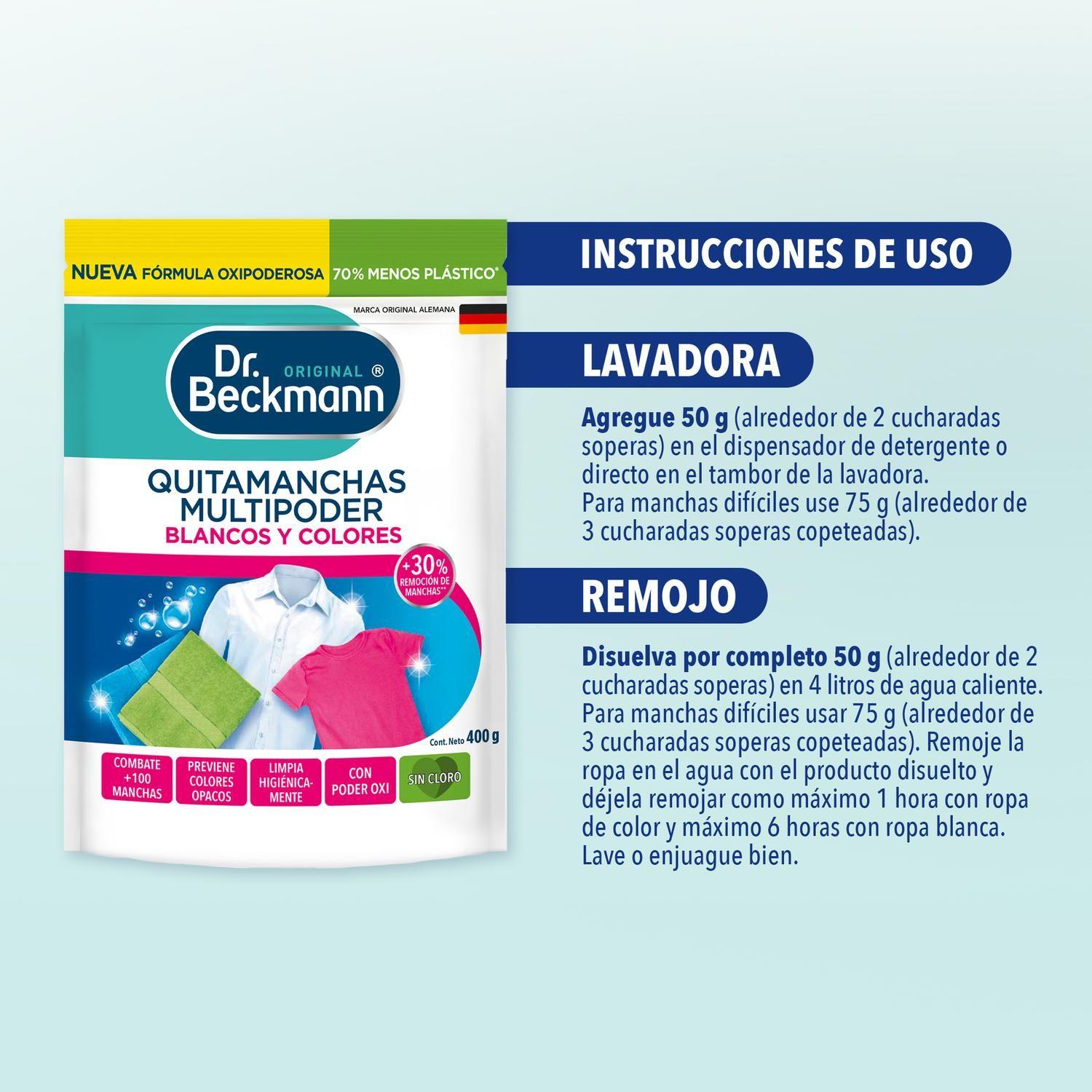 Quitamanchas Blancos Y Colores Dr. Beckmann 400gr-3