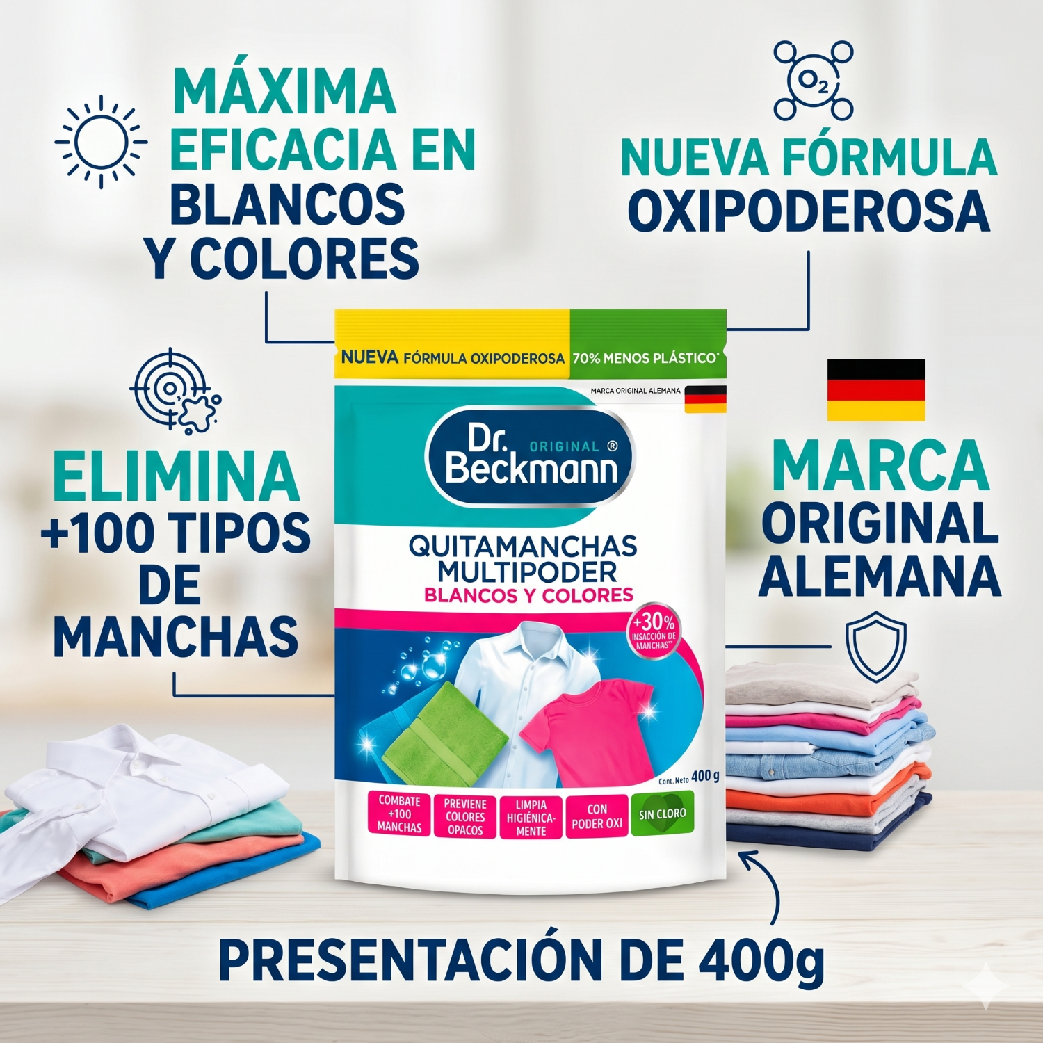 Quitamanchas Blancos Y Colores Dr. Beckmann 400gr-2