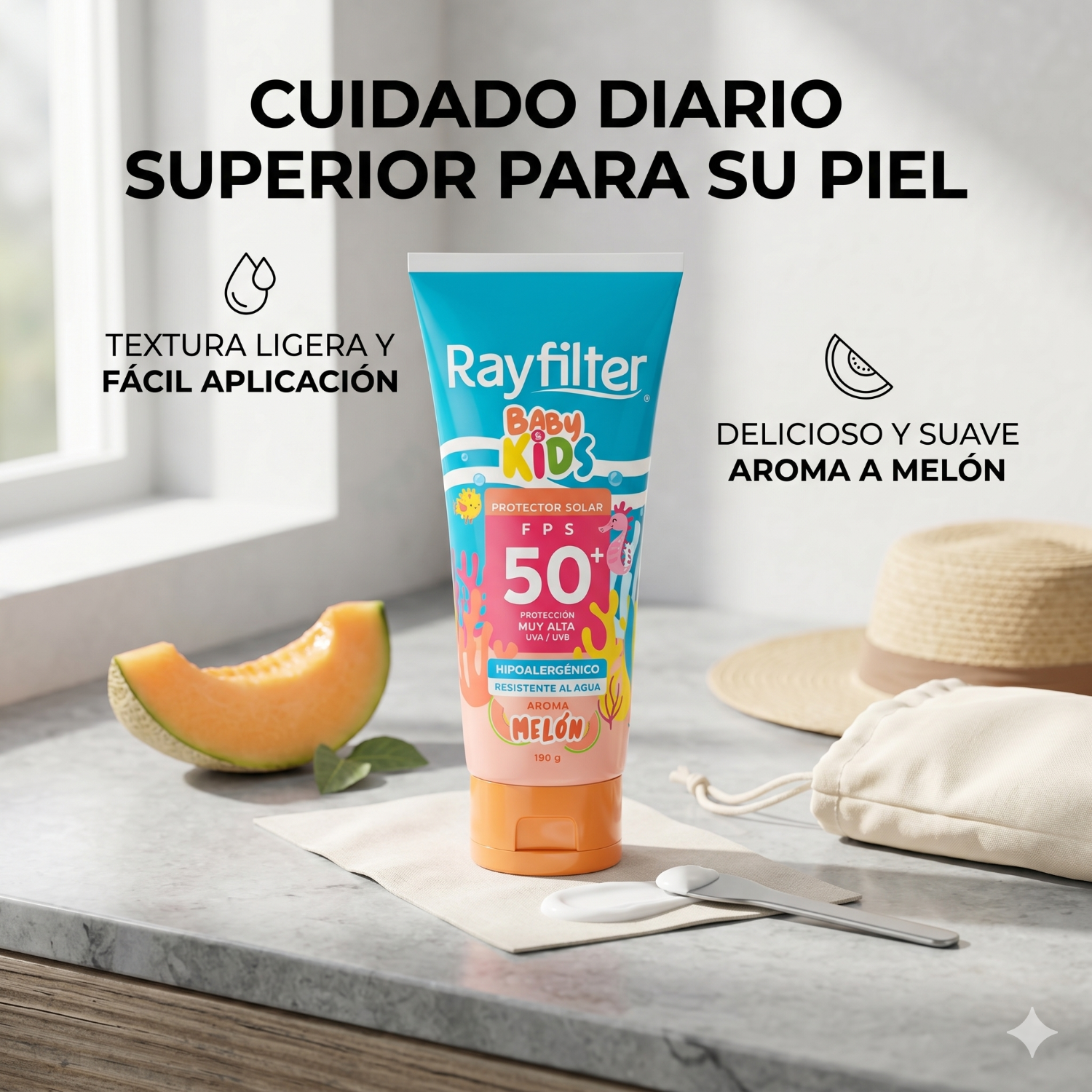 Protector Solar Rayfilter Baby & Kids Spf50 Melon 190 Gr-6
