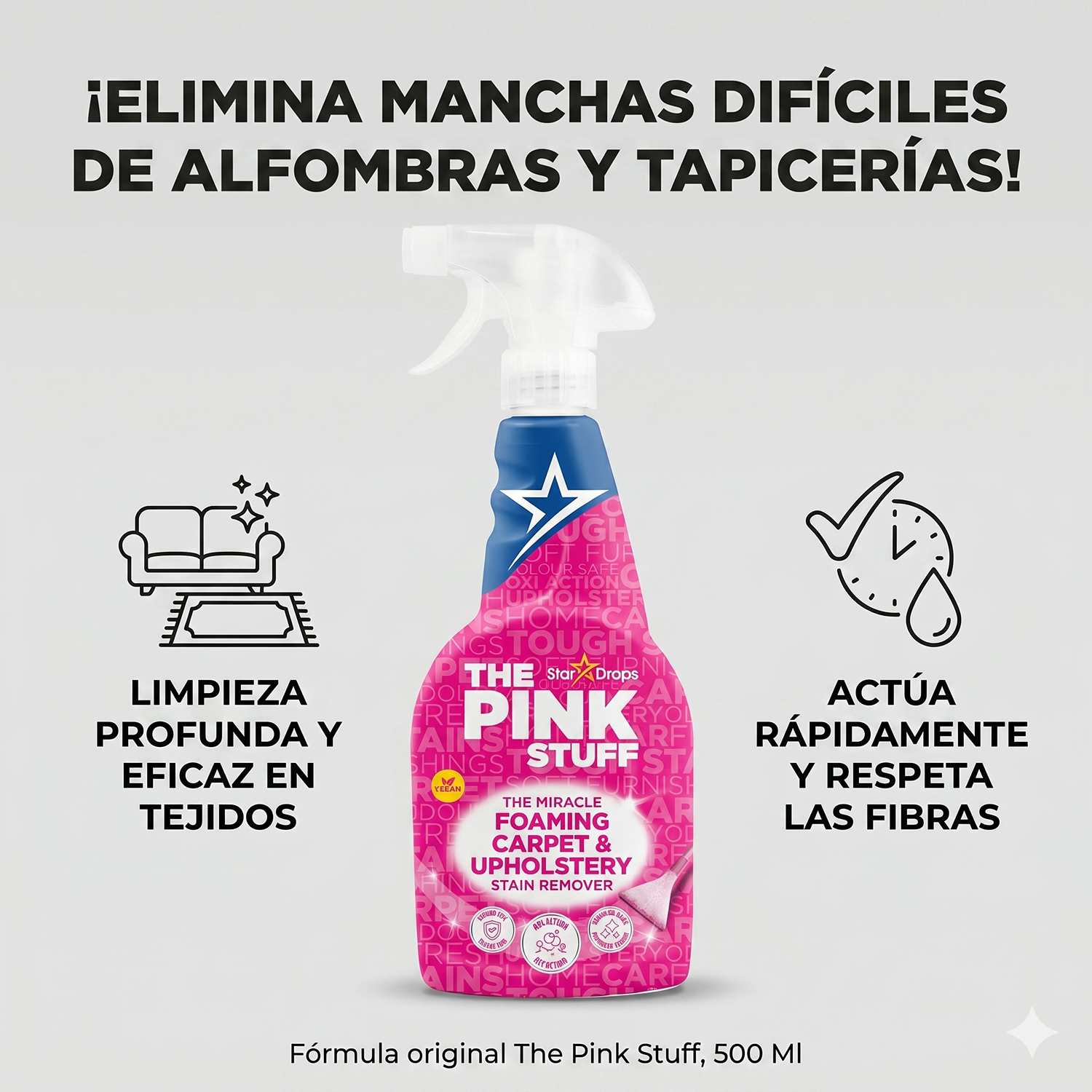 Quitamanchas Alfombras Y Tapicerías The Pink Stuff 500 Ml-1