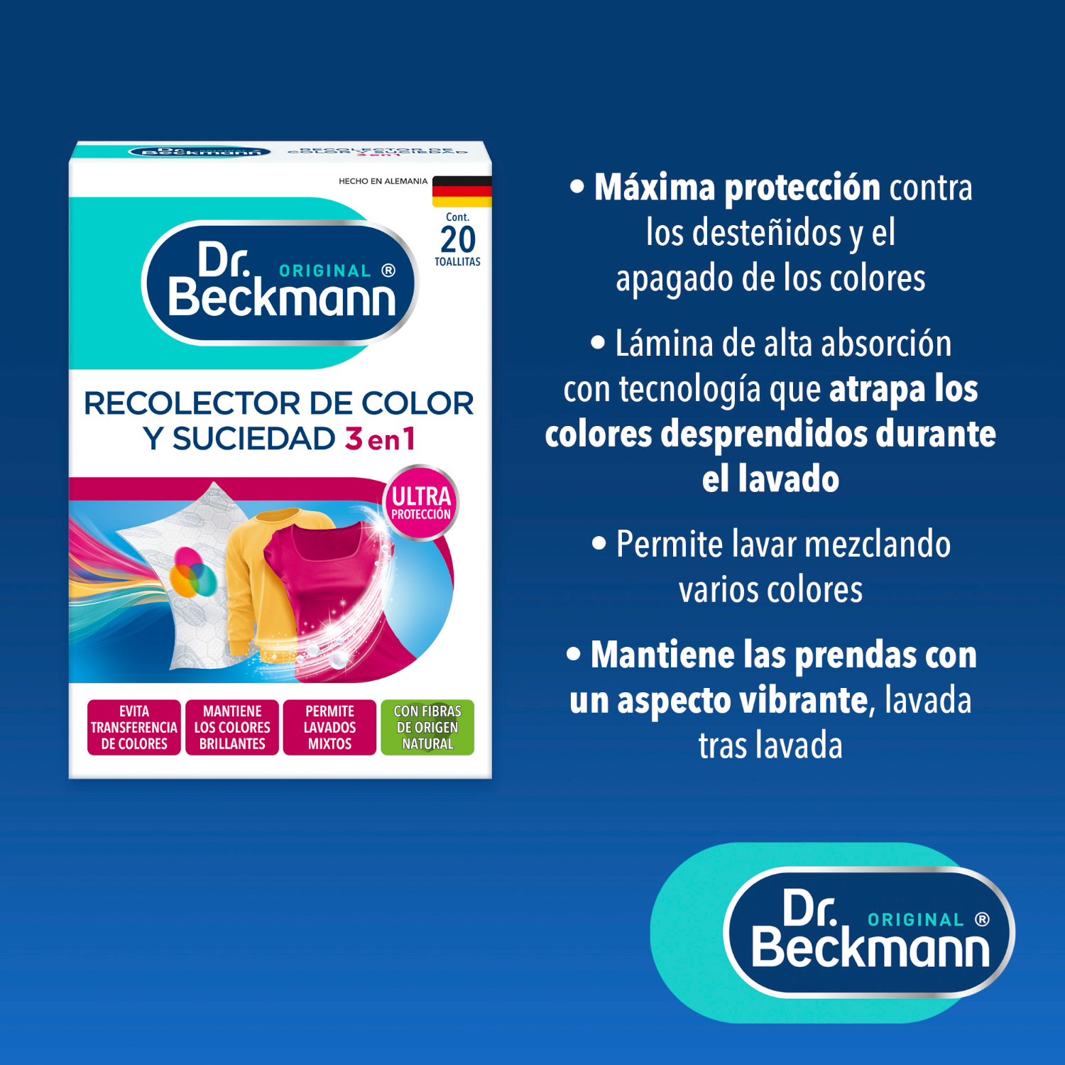 Toallitas Atrapa Color Dr. Beckmann 20 Unidades-1