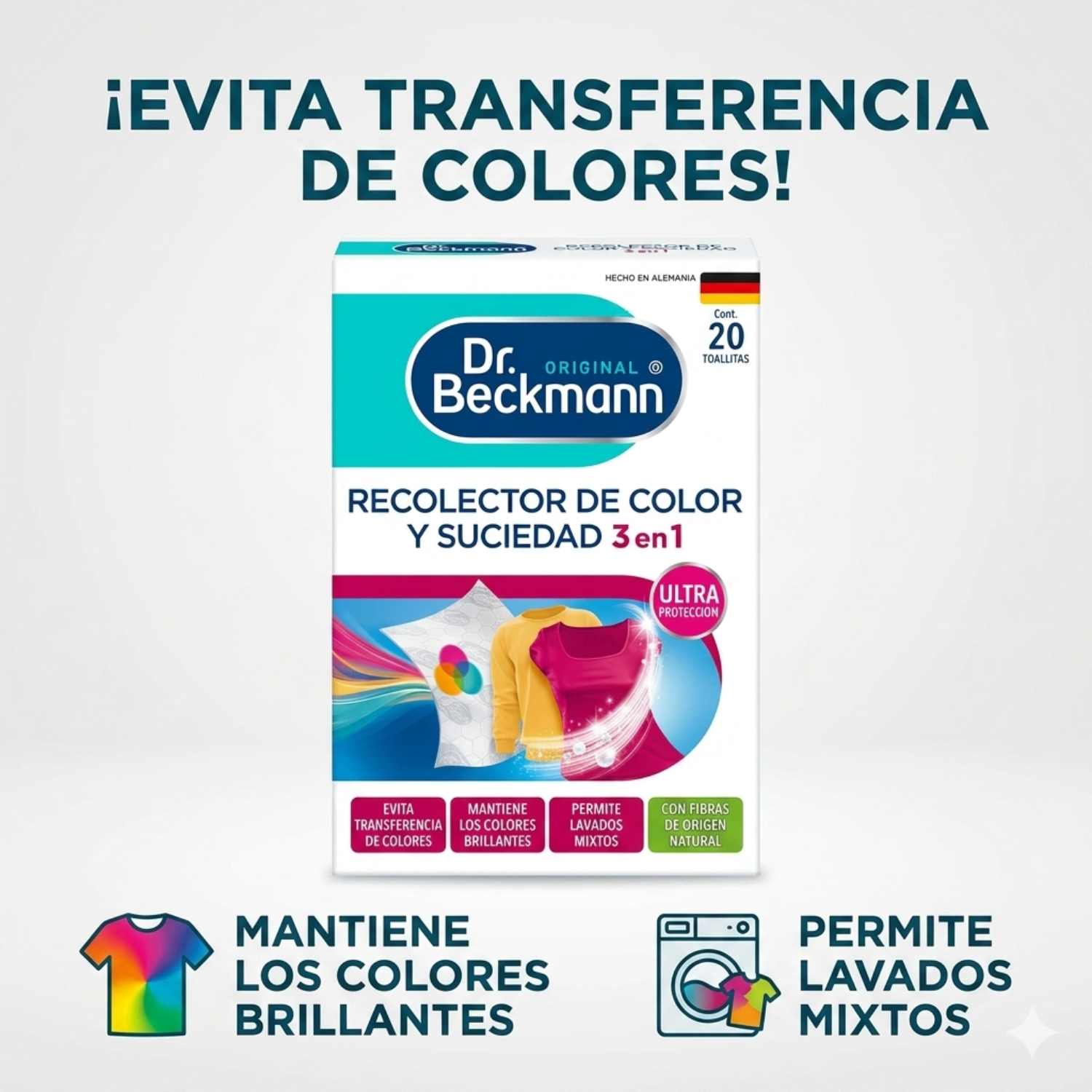 Toallitas Atrapa Color Dr. Beckmann 20 Unidades-1