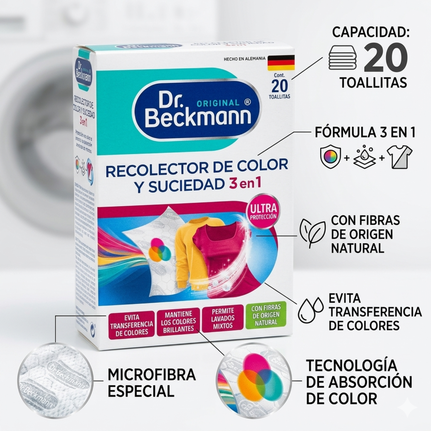 Toallitas Atrapa Color Dr. Beckmann 20 Unidades-3