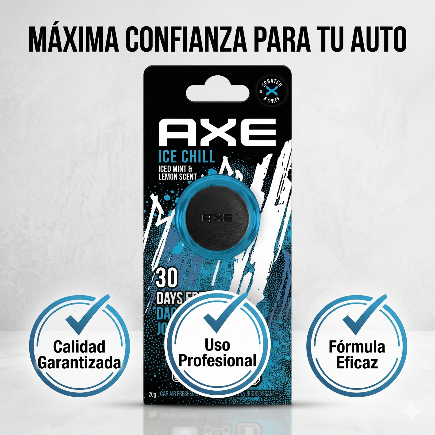 Aromatizante Para Autos Axe Rejilla Ice 19gr-4