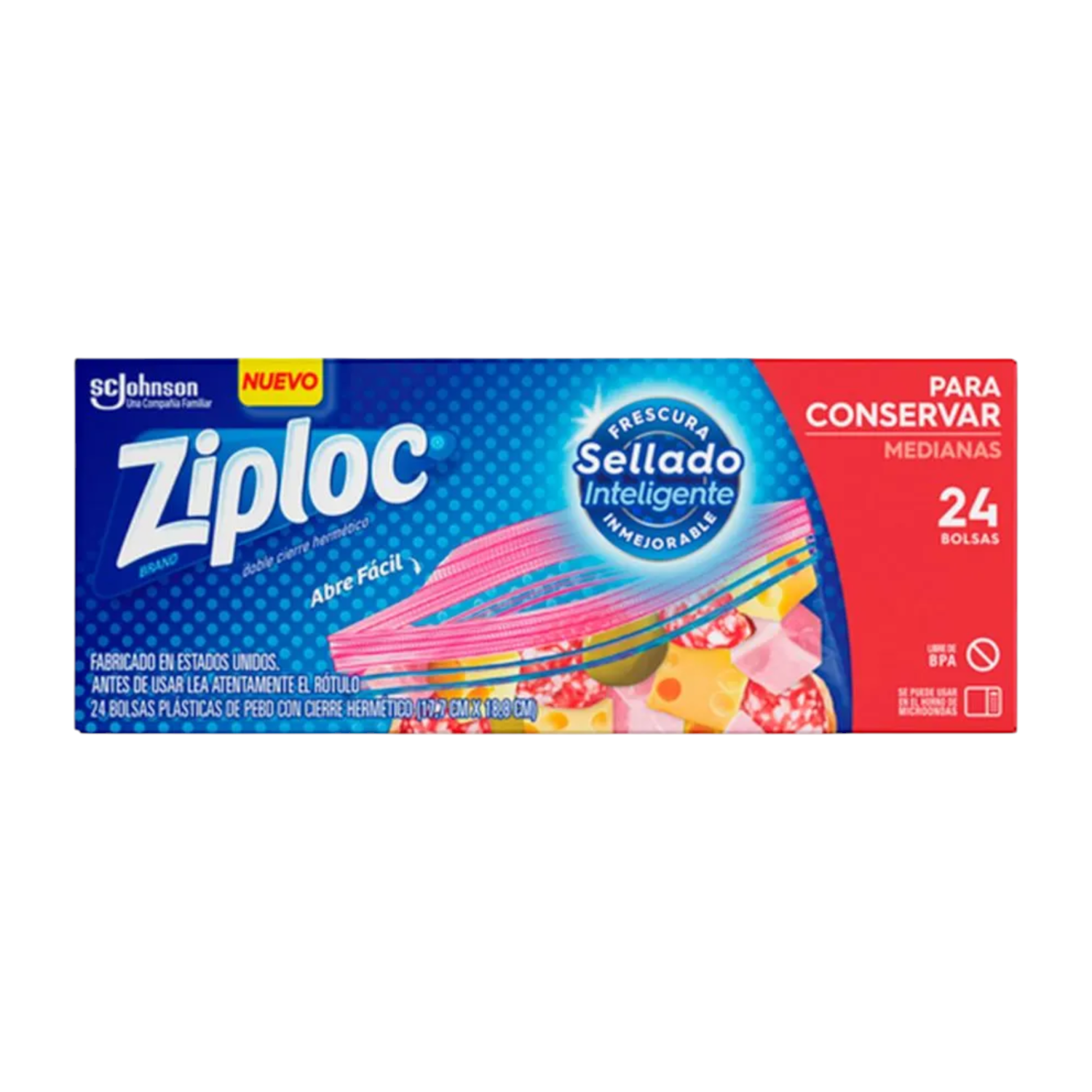 Bolsas Multiuso Para Conservar Ziploc Medianas 24 Unid-0
