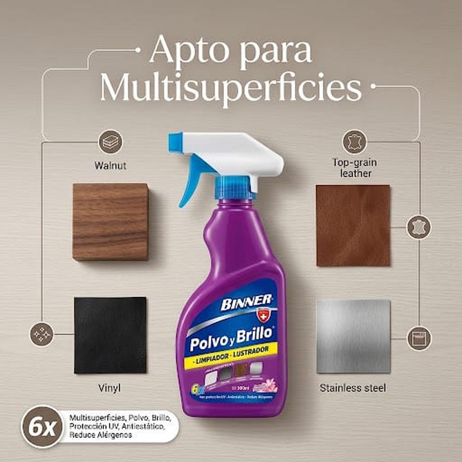 Lustrador Multisuperficies Binner Flores Primavera 300 ml-1