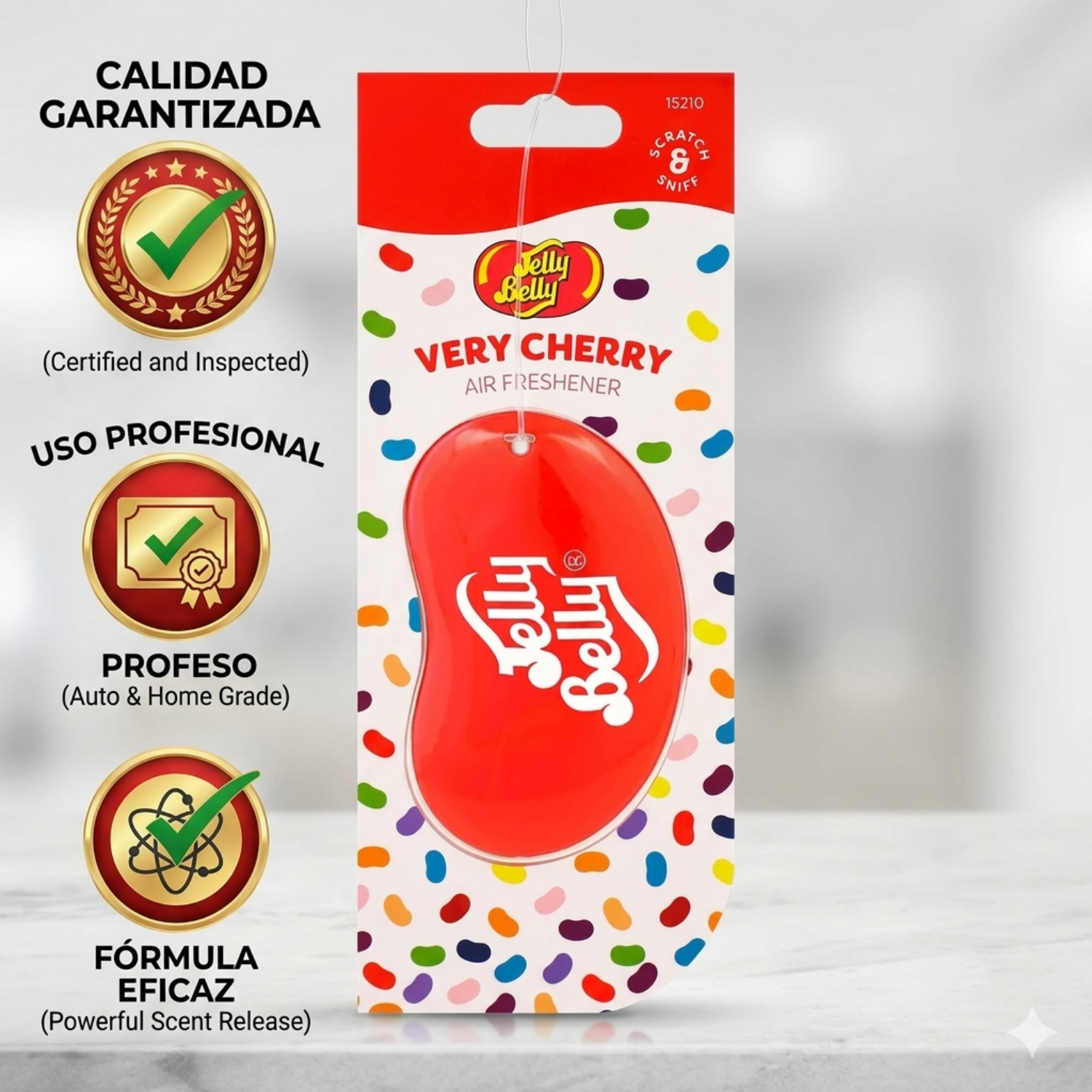 Aromatizante Colgante Jelly Belly 3D Very Cherry Cereza-5