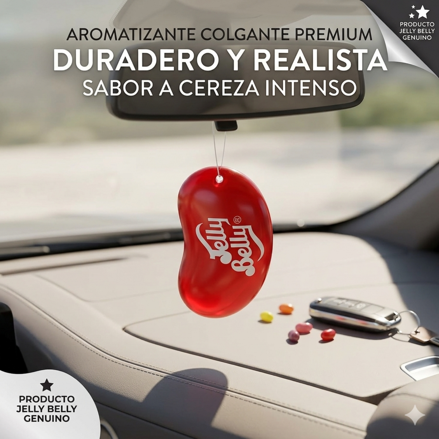 Aromatizante Colgante Jelly Belly 3D Very Cherry Cereza-6