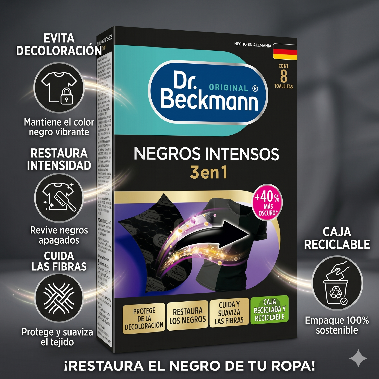 Toallitas Negros Intensos Dr. Beckmann 8 Un-2