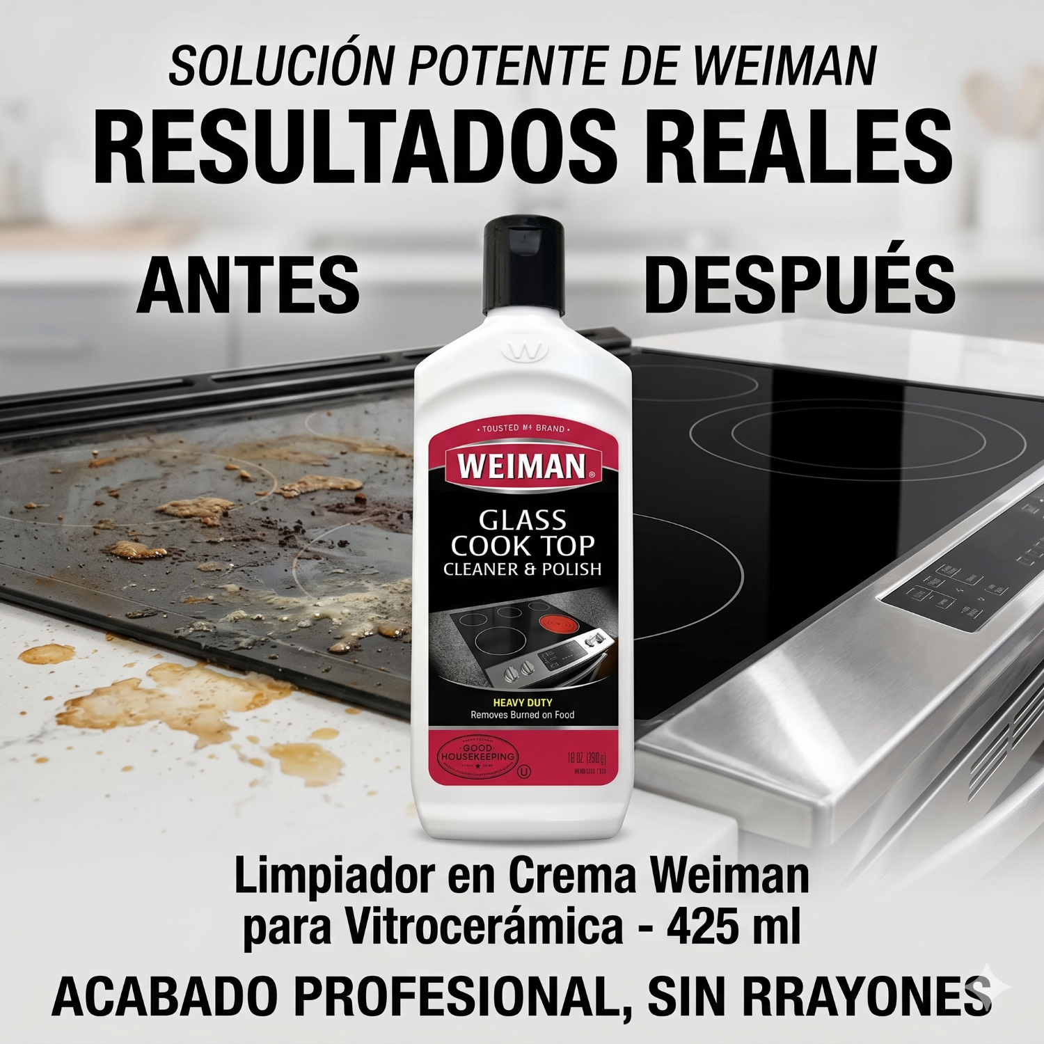 Crema Para Limpiar Vitroceramica Weiman 425 Ml-5