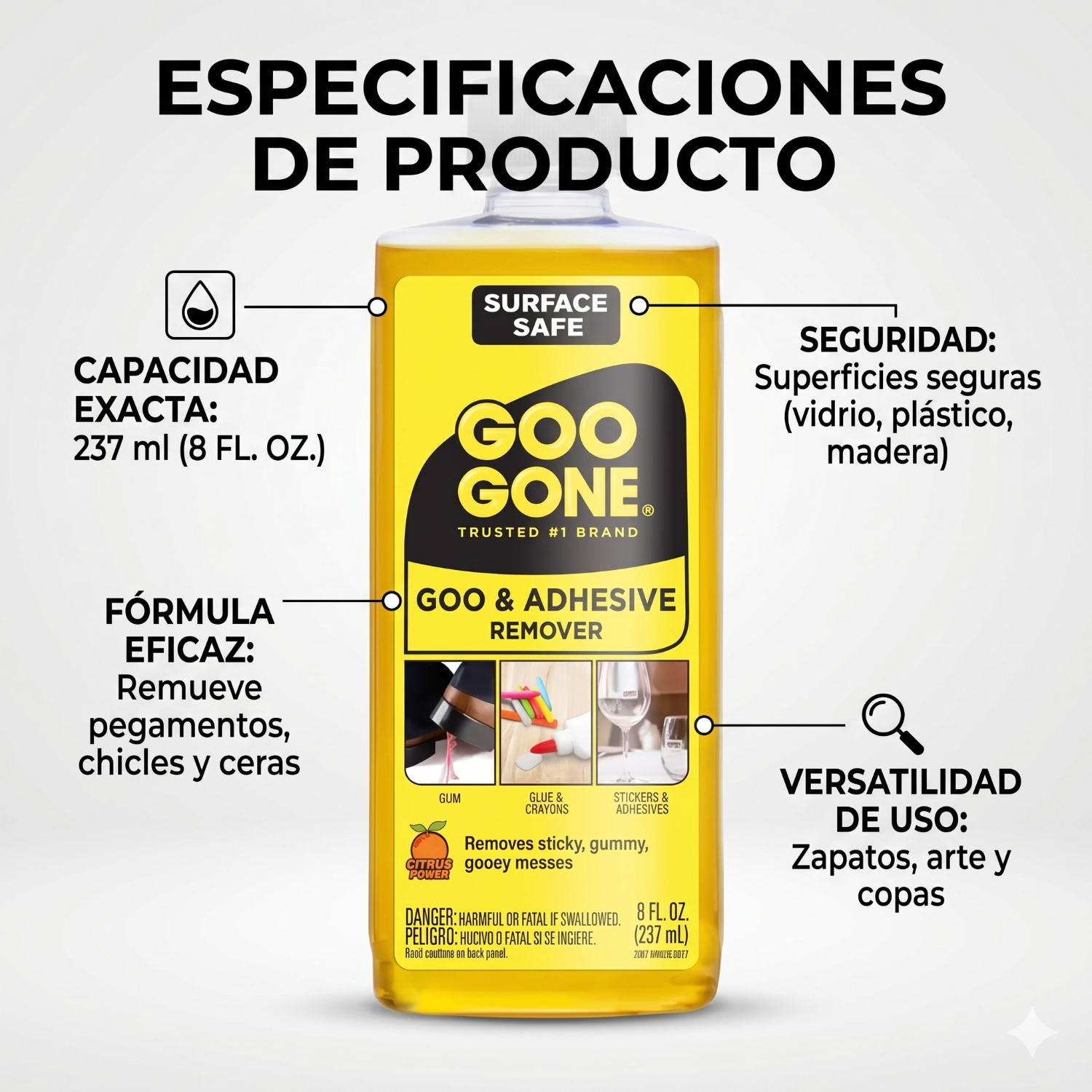 Removedor De Adhesivos Original Goo Gone 236 Ml-3