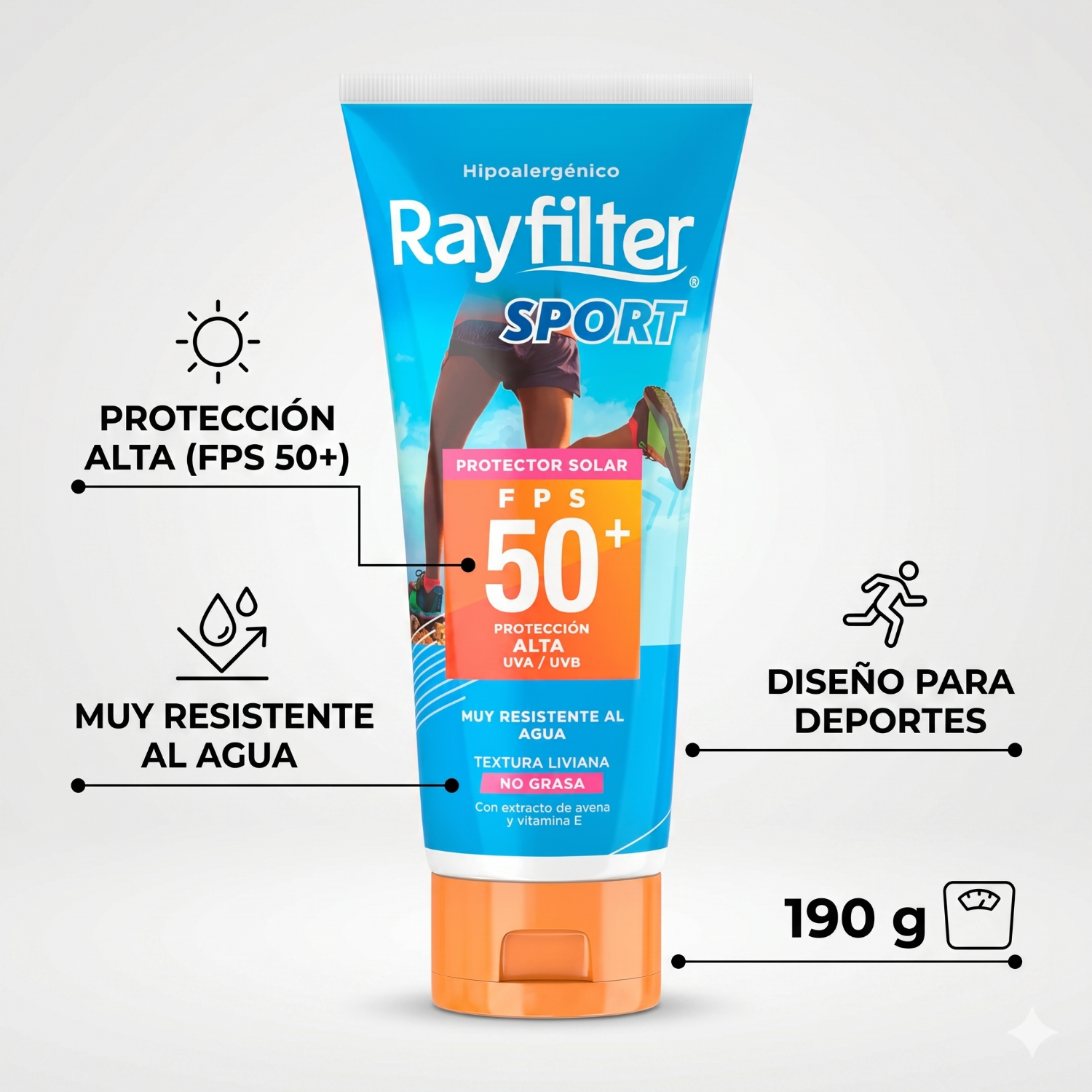 Protector Solar Rayfilter Fps50 Sport 190 Gr-3