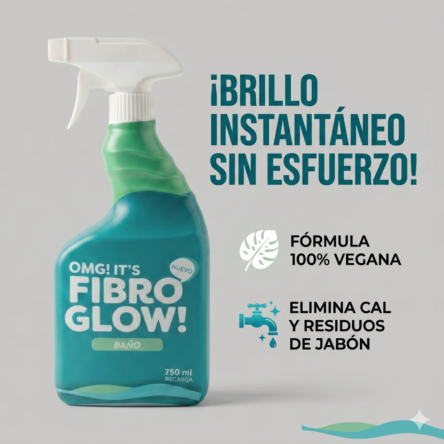Limpiador Baño Fibro Glow Gatillo 750ml Vegano-1