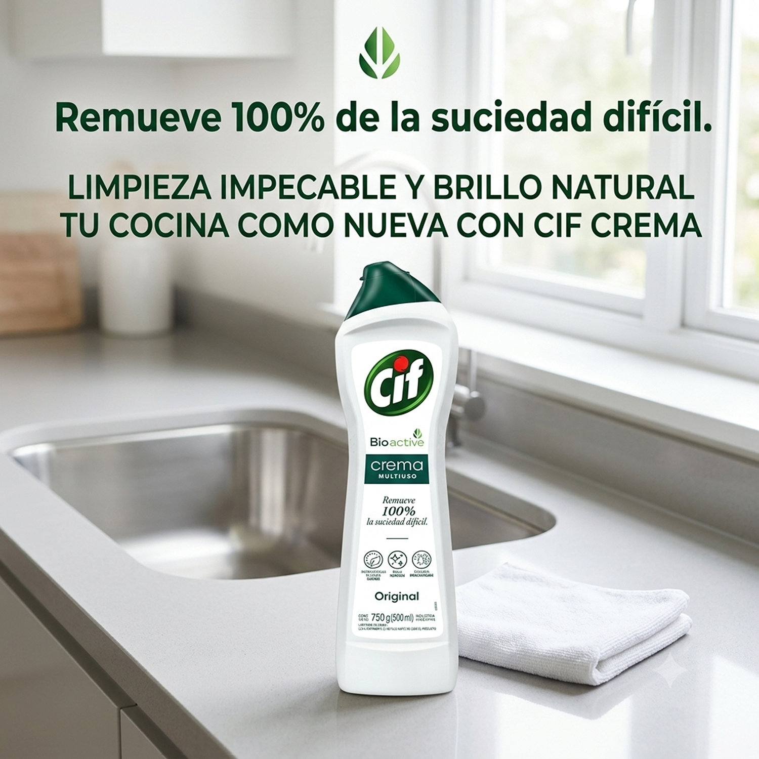 Cif Crema Limpiador Multiuso 750g Bioactive-3
