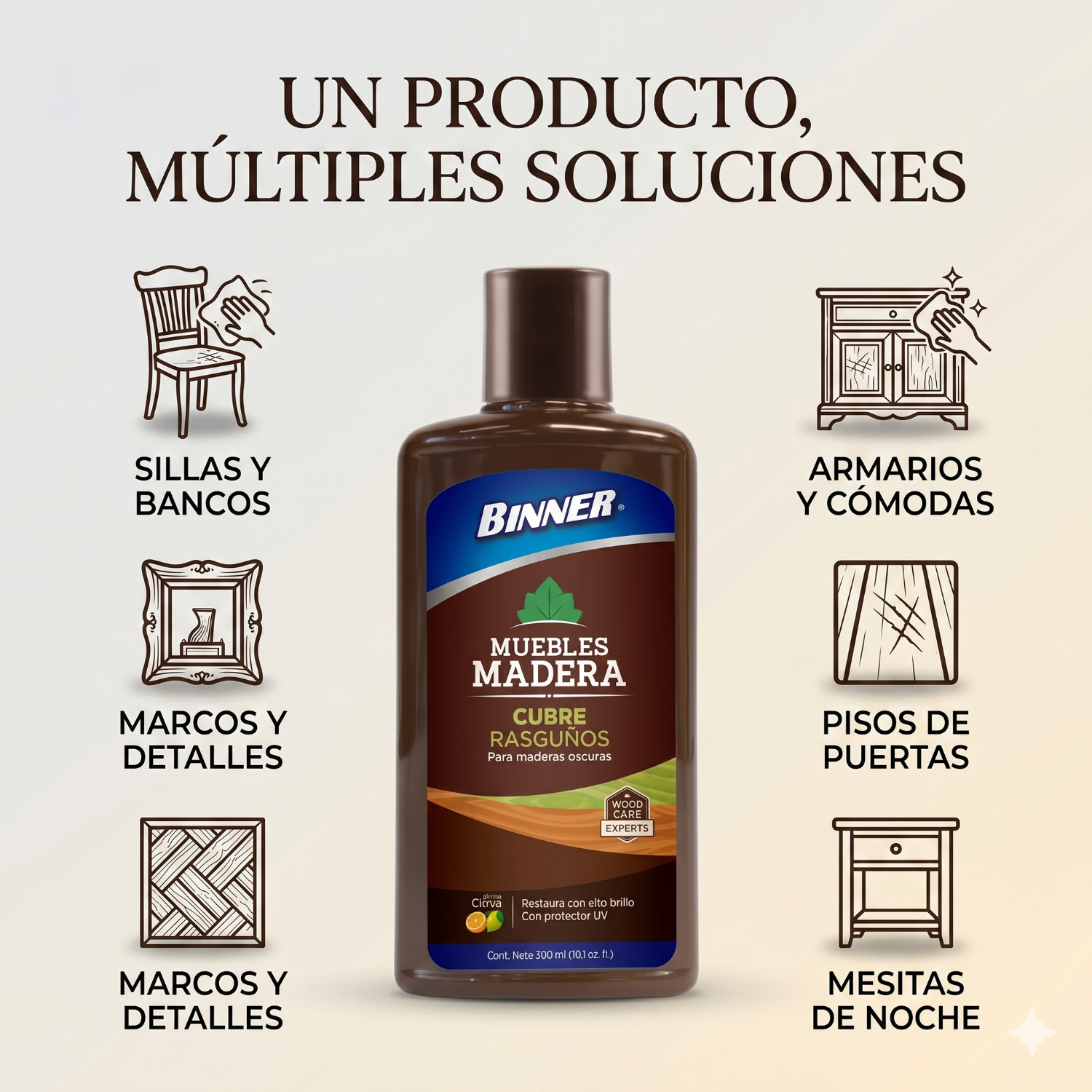 Cubre Rasguños Para Mueble De Madera 300ml-2