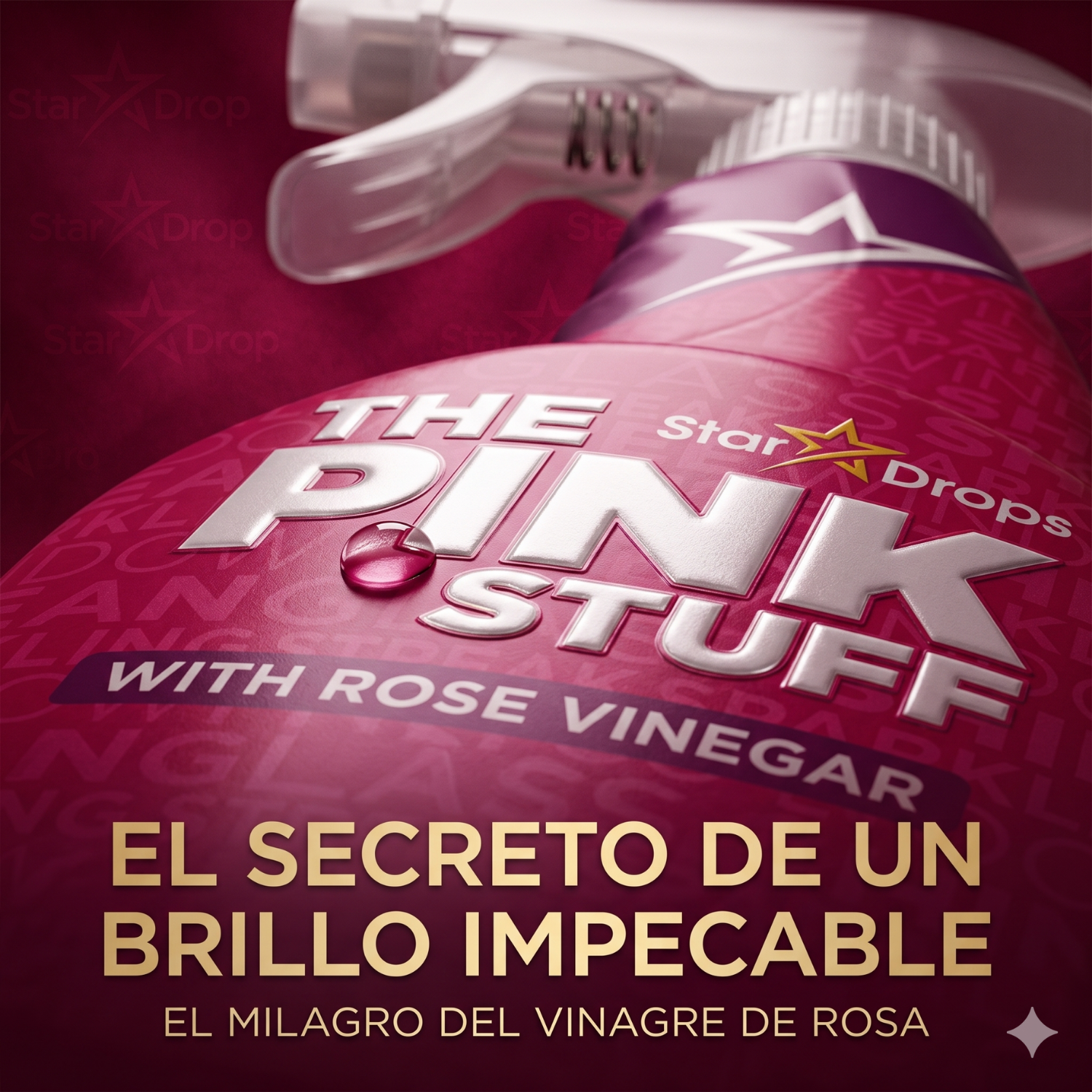 Limpia Vidrios Vinagre Rosa Pink 750ml-6