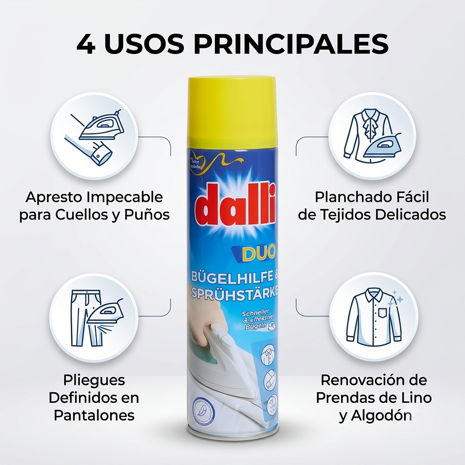 Apresto Planchar Dalli Duo 2en1 Spray Antiarrugas 400ml-2