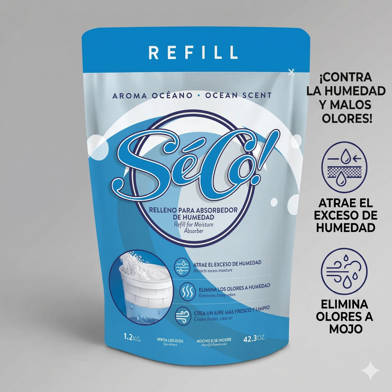 Recarga Absorbedor De Humedad Seco 1.2kg-2