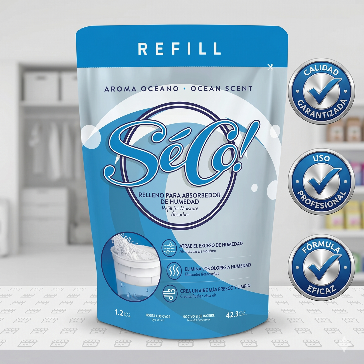 Recarga Absorbedor De Humedad Seco 1.2kg-5