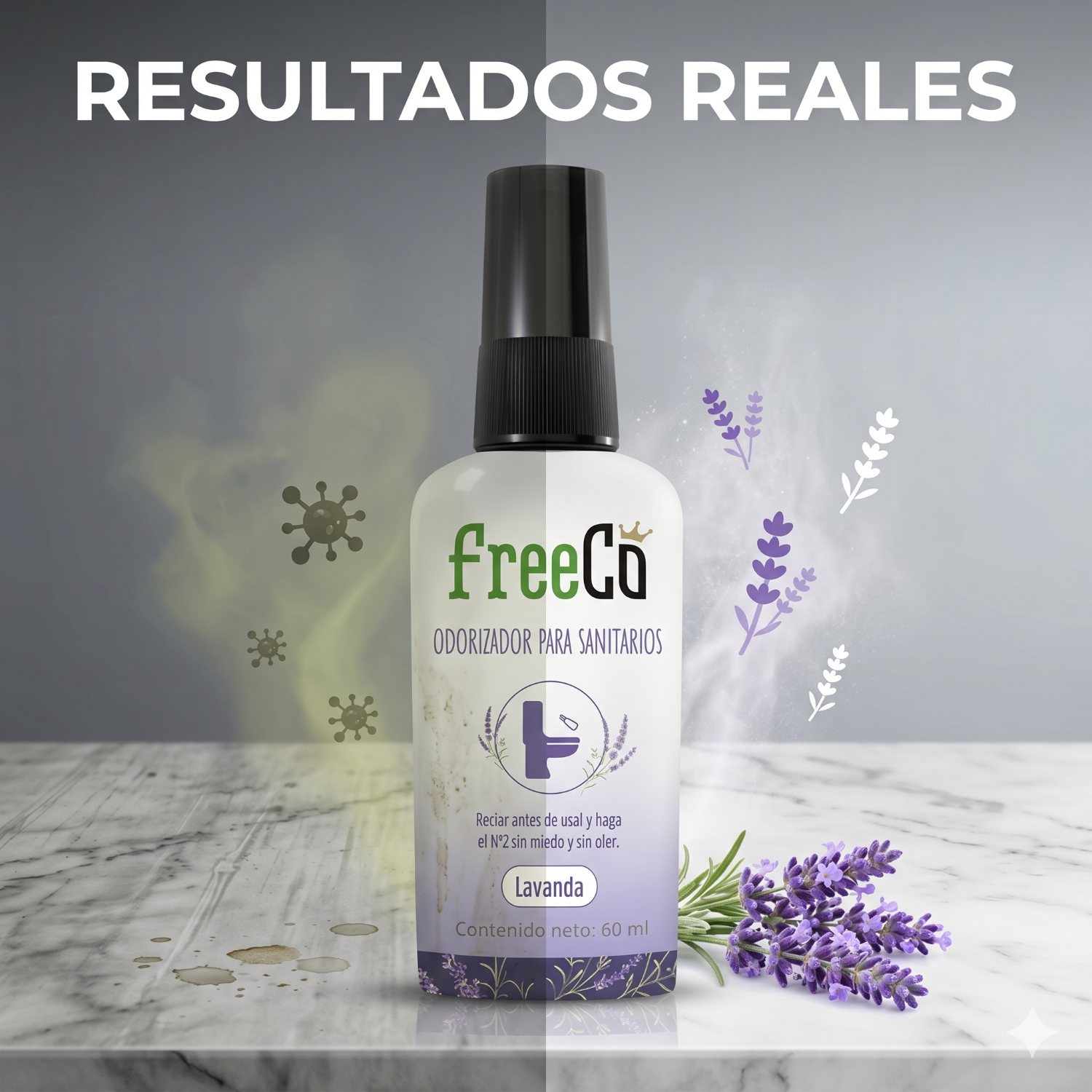 Eliminador de Olores Freeco Aroma LAVANDA 60 ml-4