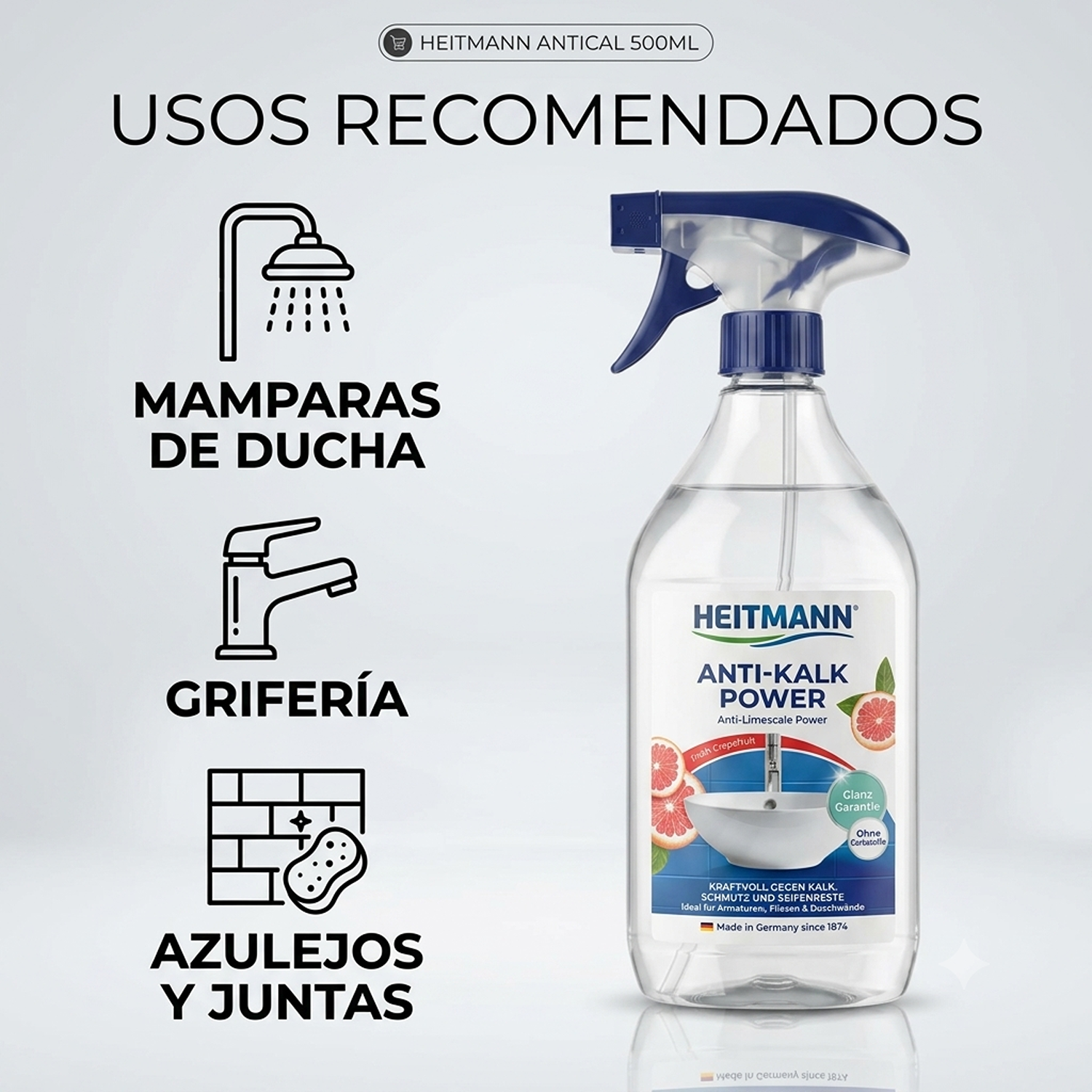 Limpiador Antisarro Baño Heitmann Antical 500ml-5