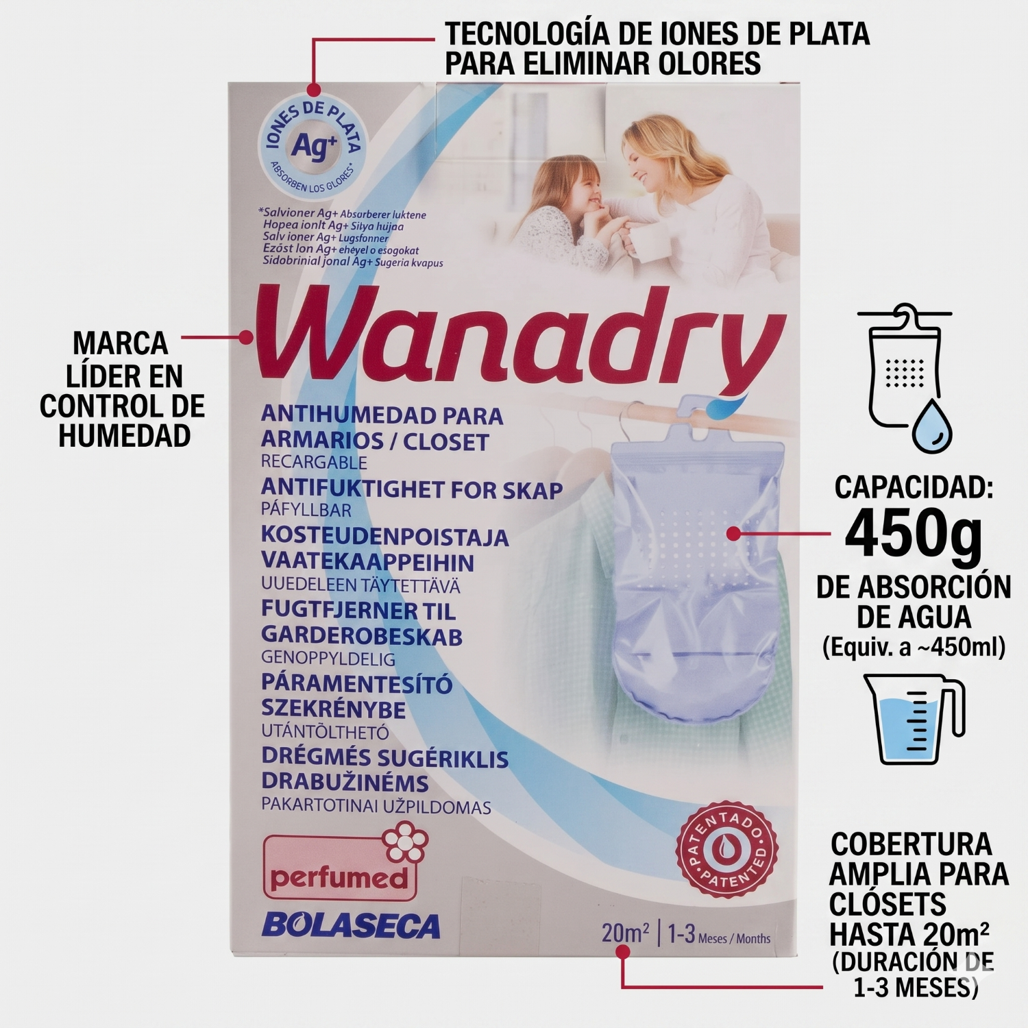 Sistema Antihumedad Bolaseca Wanadry Closets Y Armarios 450g-3
