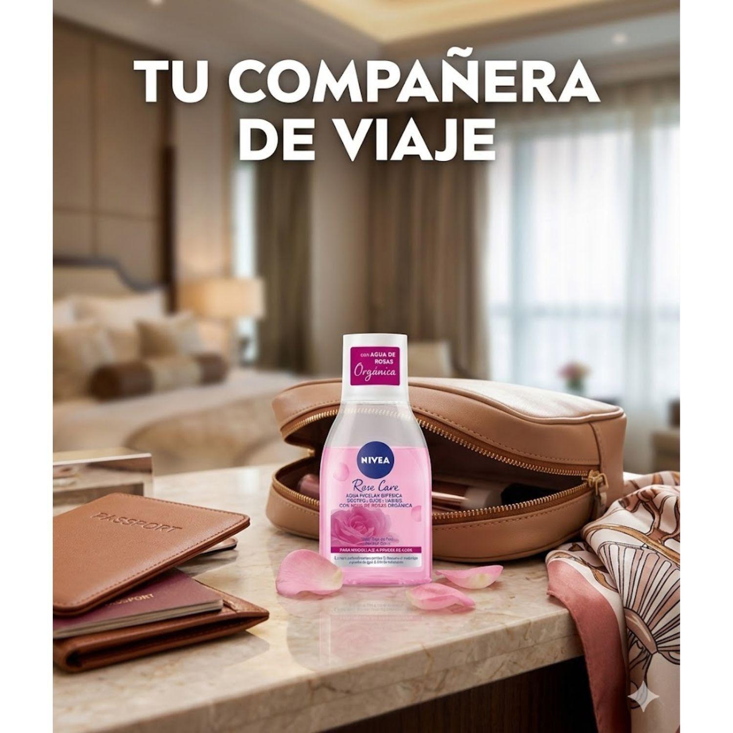 Agua Micelar Nivea Bifásica Rose Care 100 ml-4