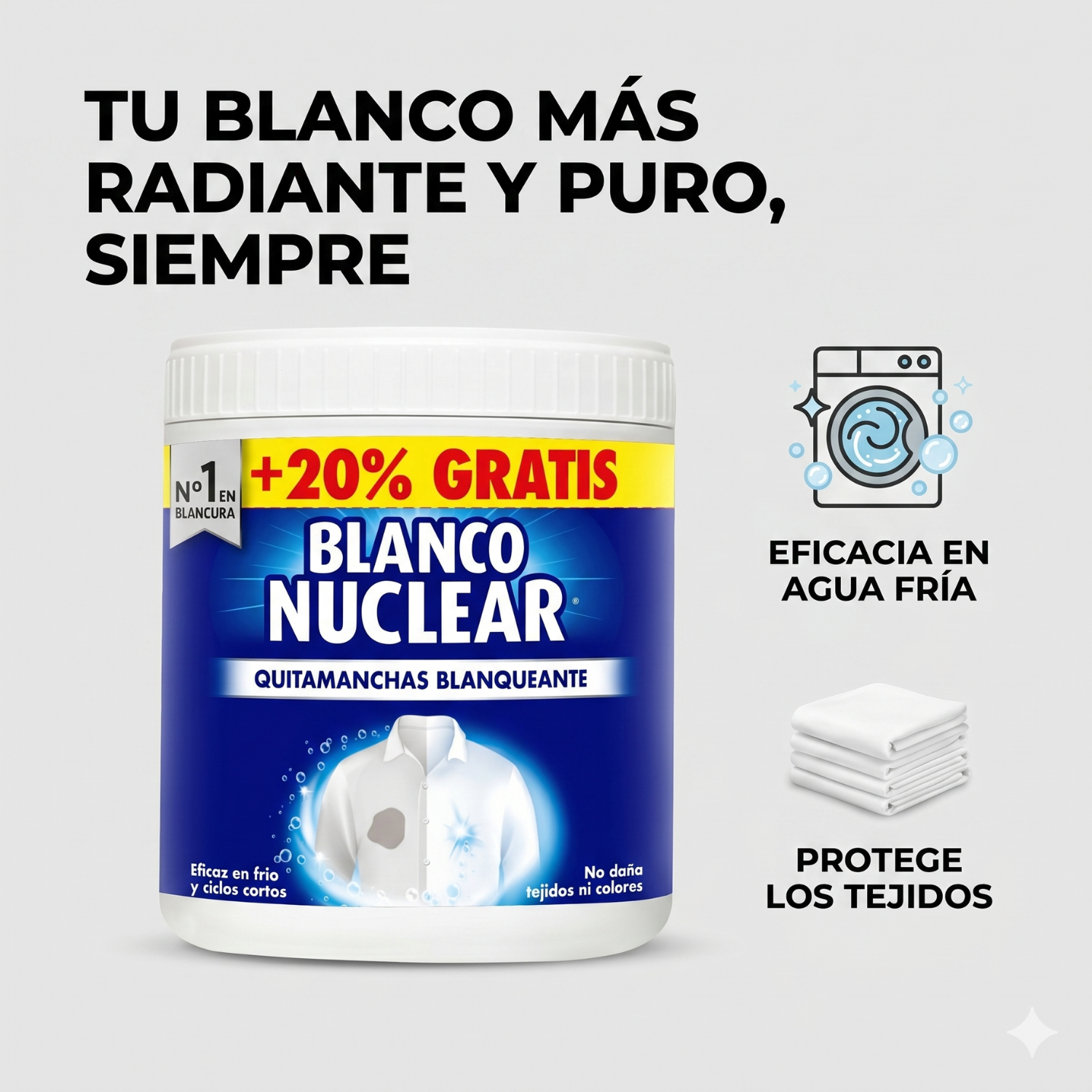 Quitamanchas Blanco Nuclear Polvo 550g-1