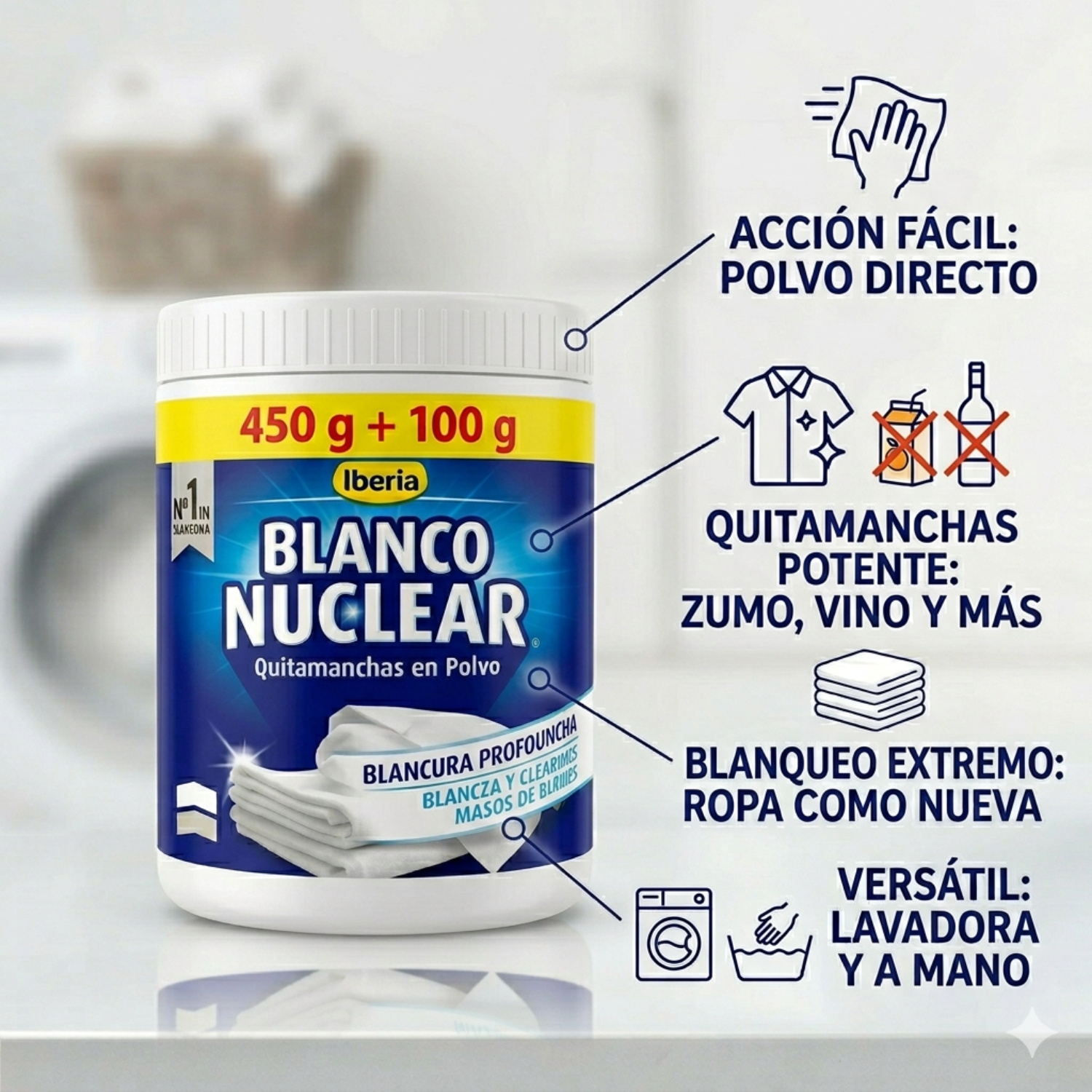 Quitamanchas Blanco Nuclear Polvo 550g-4