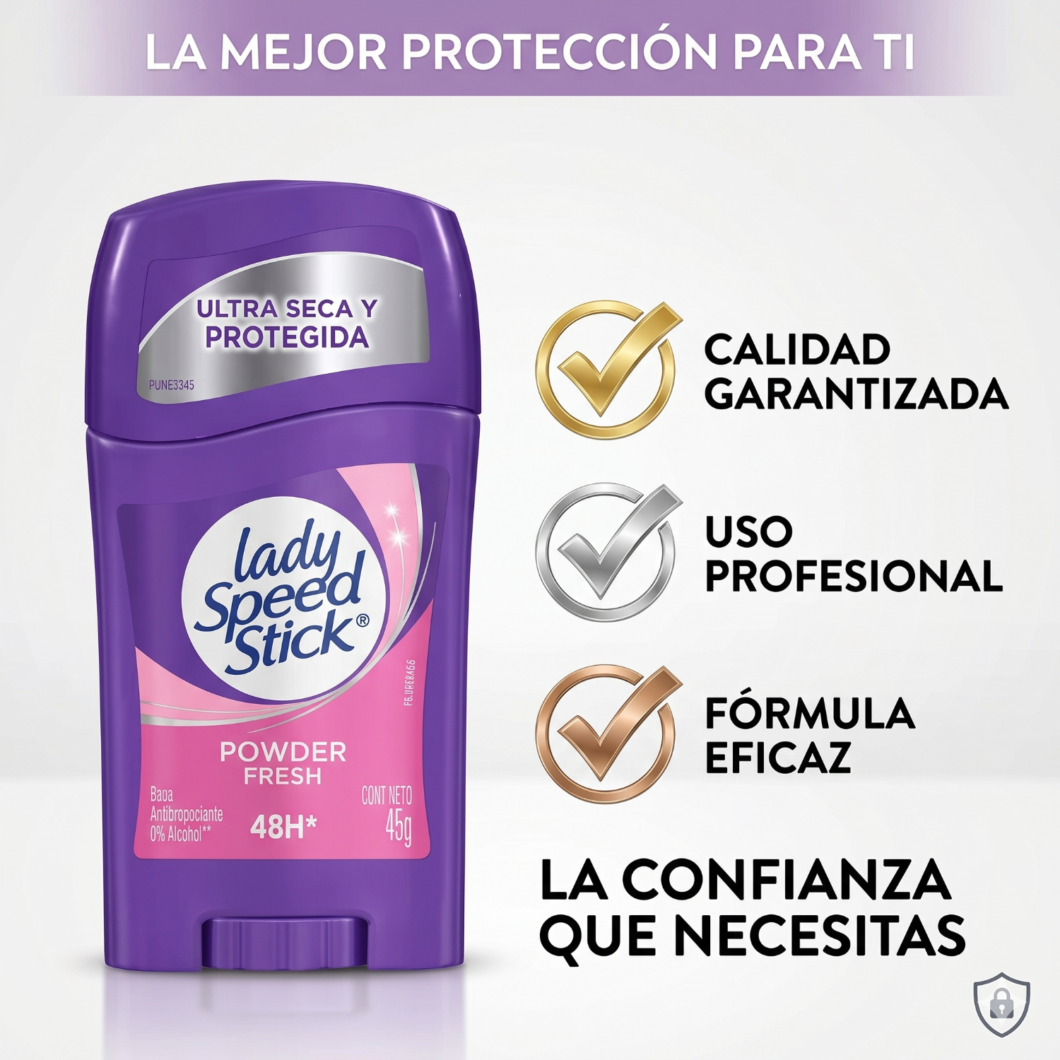 Desodorante Antitranspirante Lady Speed Stick 45g-4