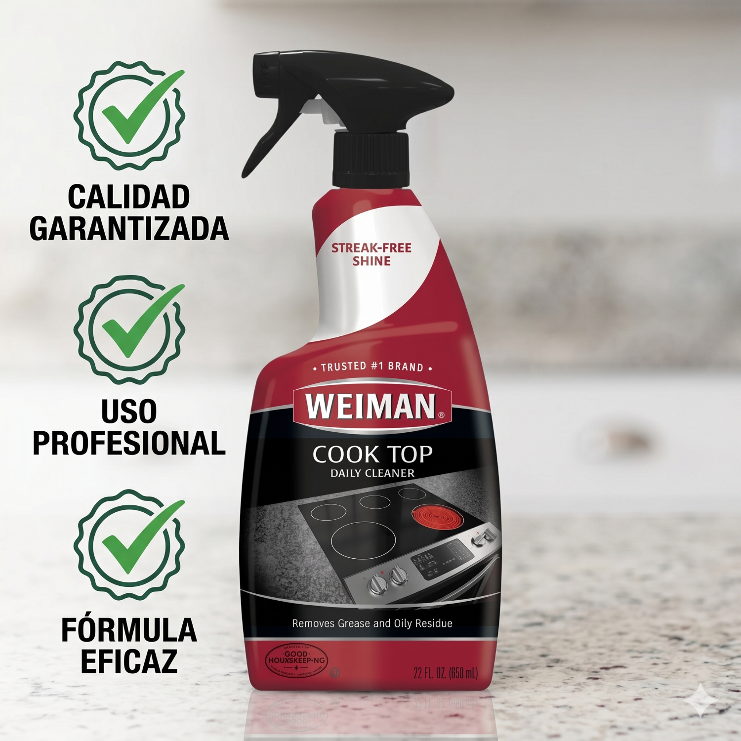 Limpiador Vitrocerámica e Inducción Weiman 650ml-5