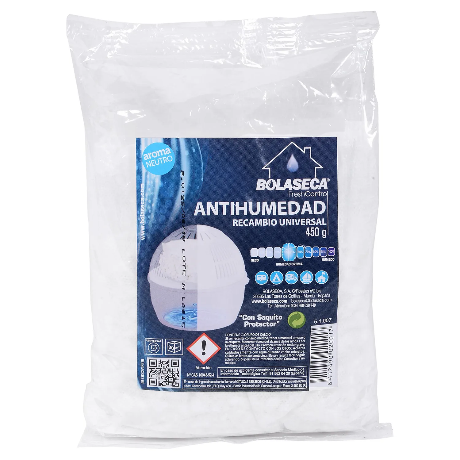Sistema Antihumedad Bolaseca Recarga 450gr-0
