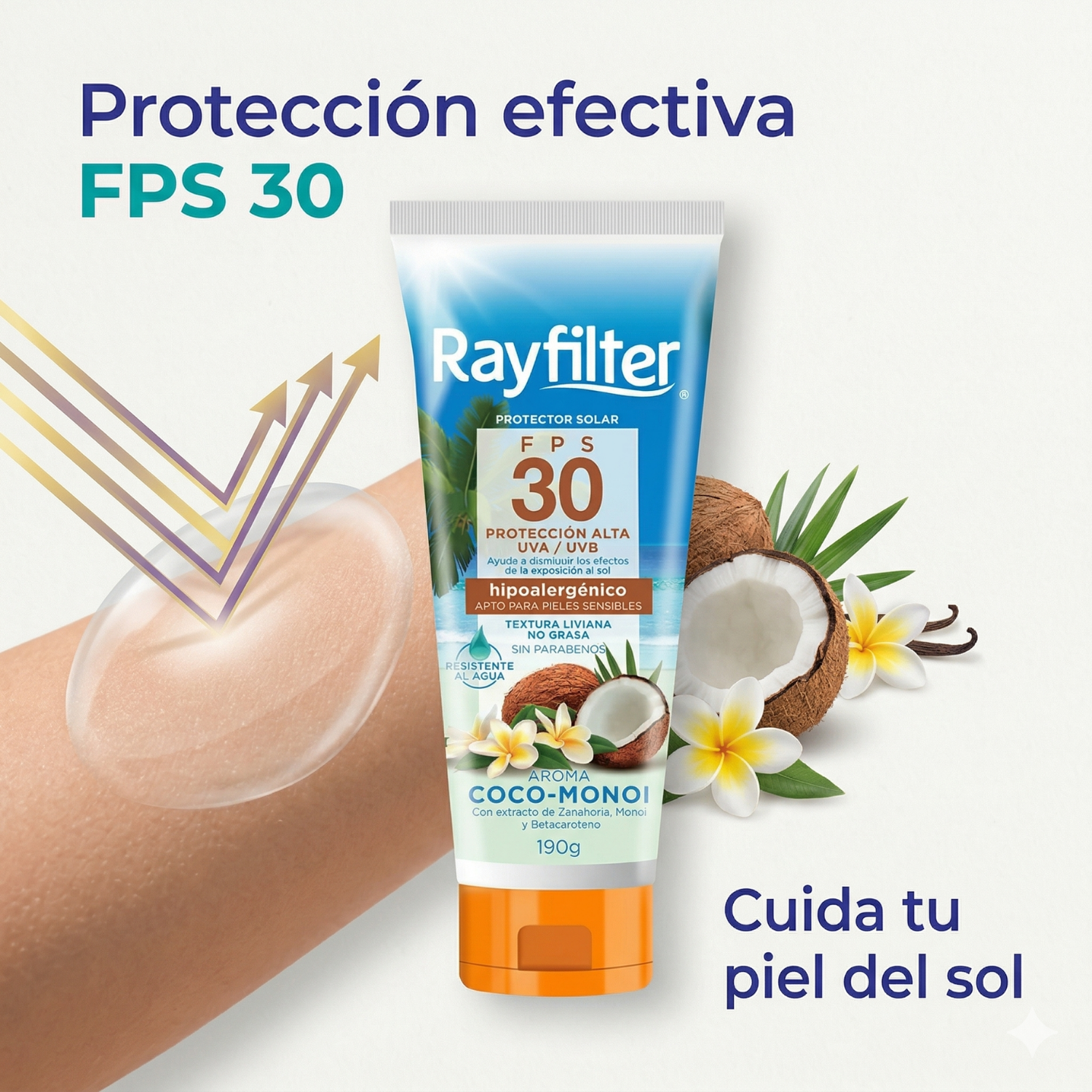 Protector Solar Rayfilter Fps 30 Coco Monoi 190 Gr-2