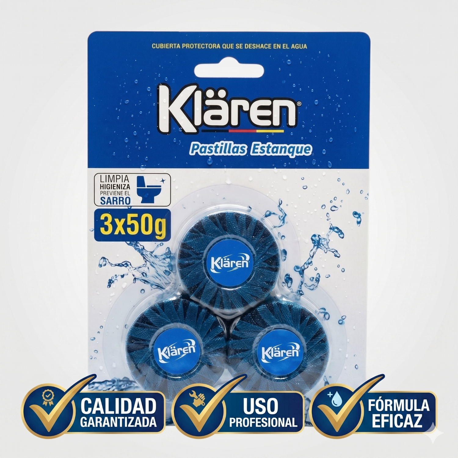 Pastillas Estanque Inodoro Klaren 3x50g-5