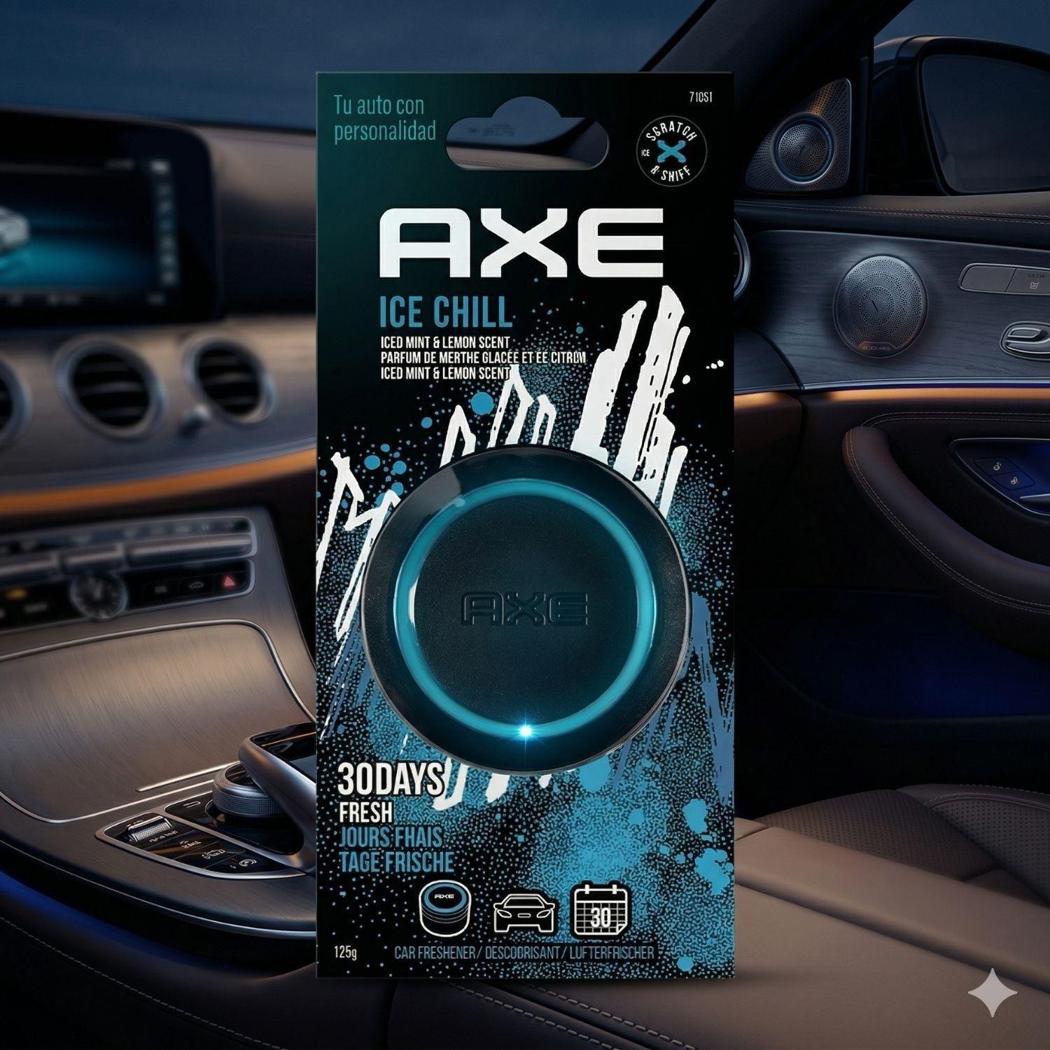 Pack 2 Aromatizante Auto AXE Ice Gel 125g Tarro Aroma Fresco Duradero-8