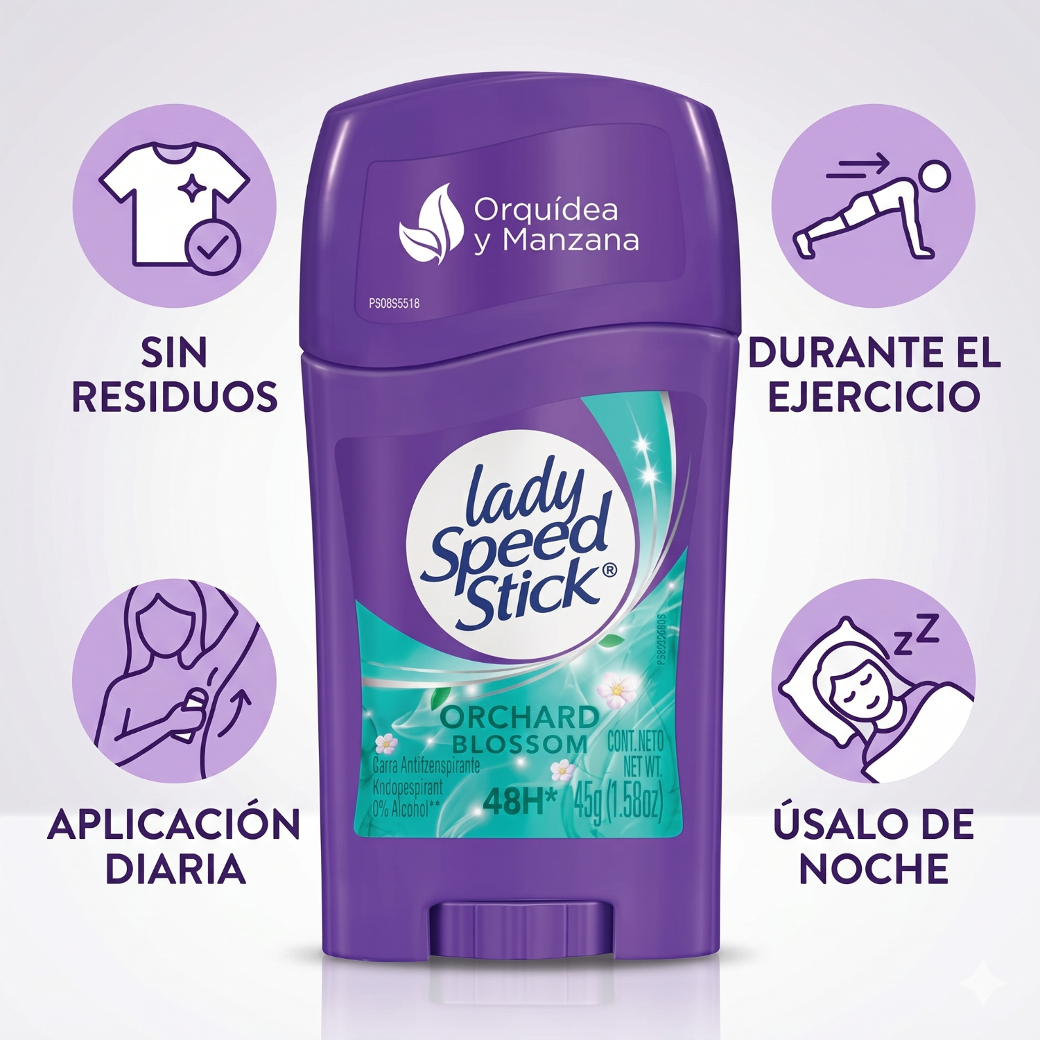 Desodorante barra Lady Speed Stick Orchard Blossom 45gr-2